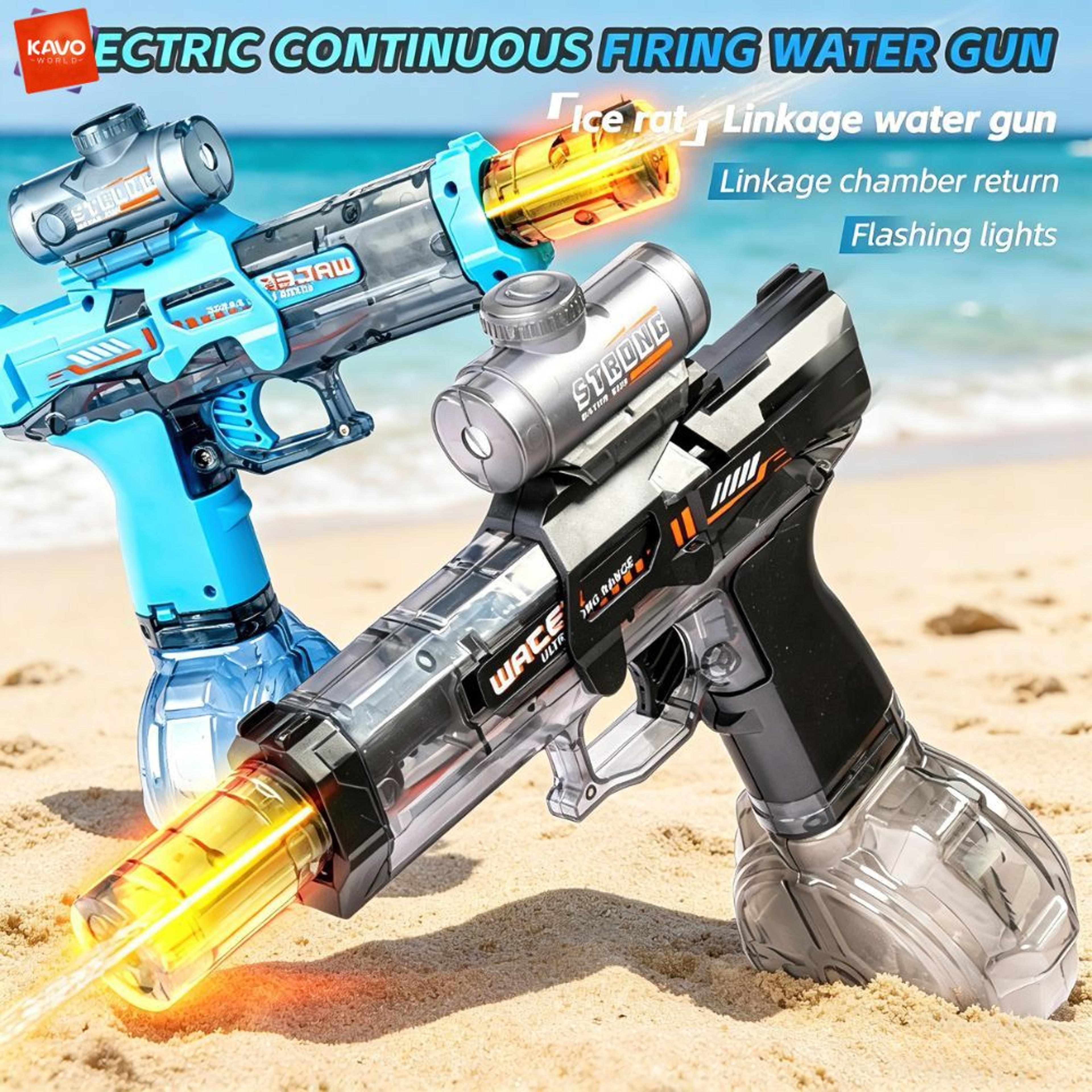 electric water gun rechargeable automatic water blaster with led lights for summer fun
