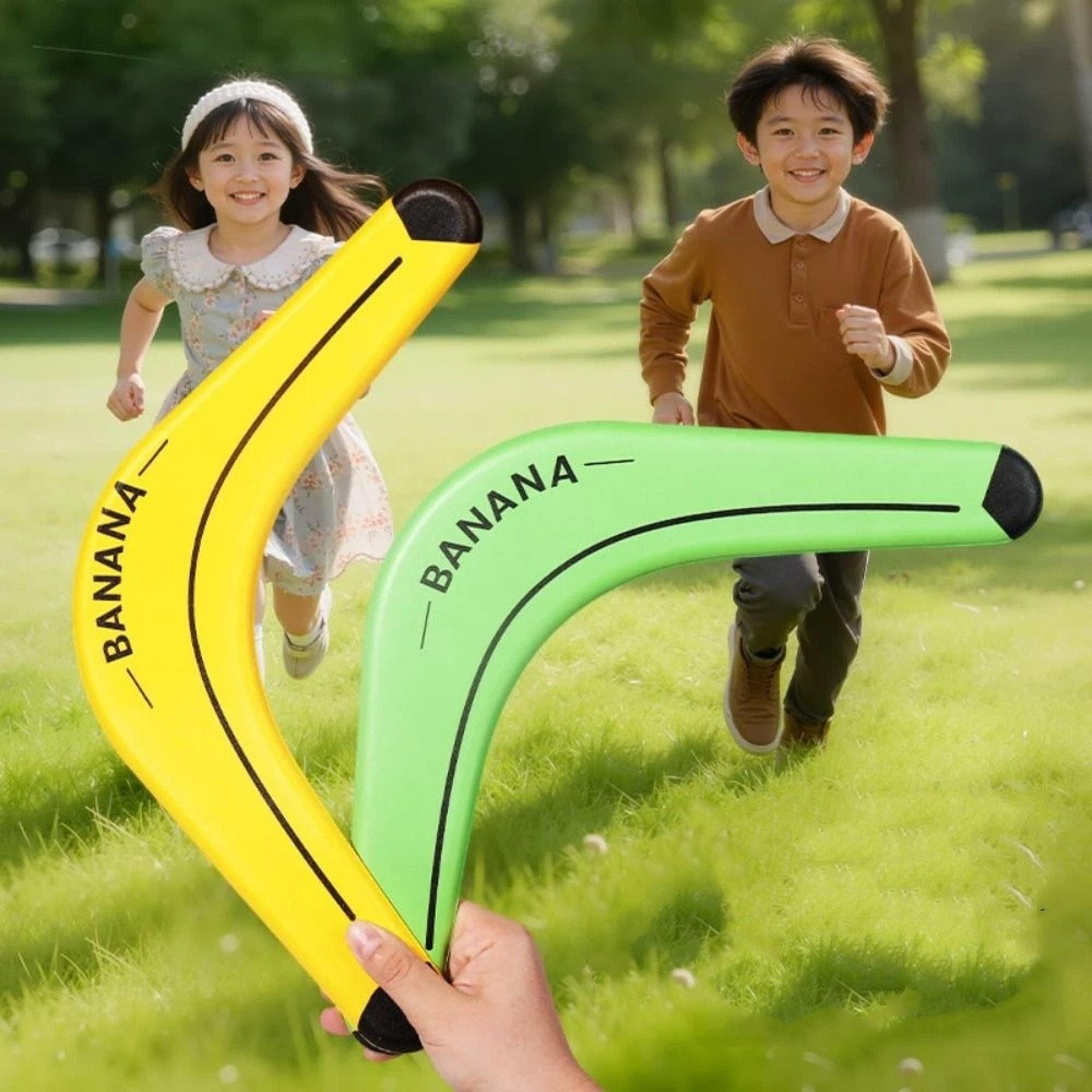 soft eva boomerang toy flying disc for kids & adults outdoor throw and catch game