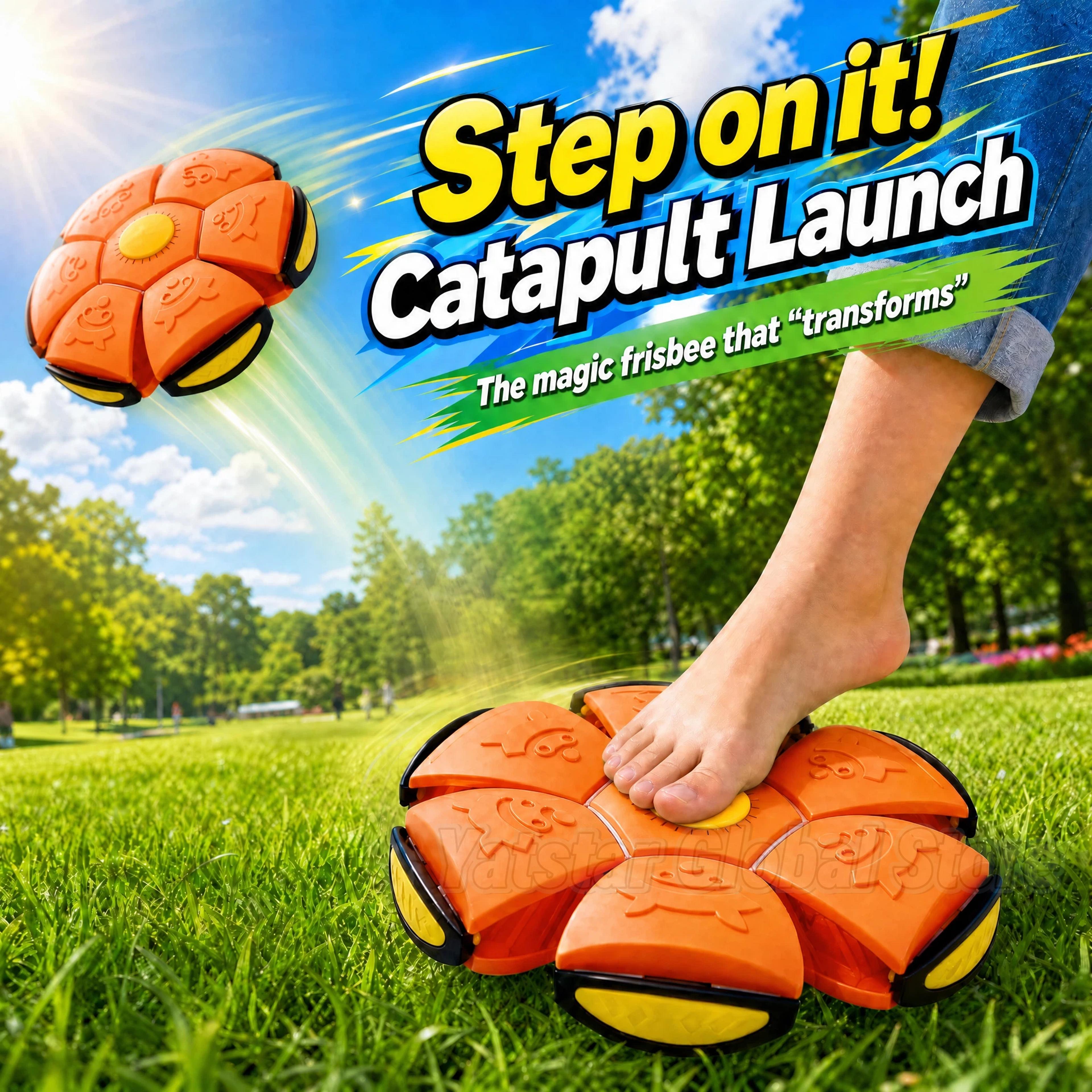 magic flying saucer ball transforming disc ball outdoor kids toy for active family fun