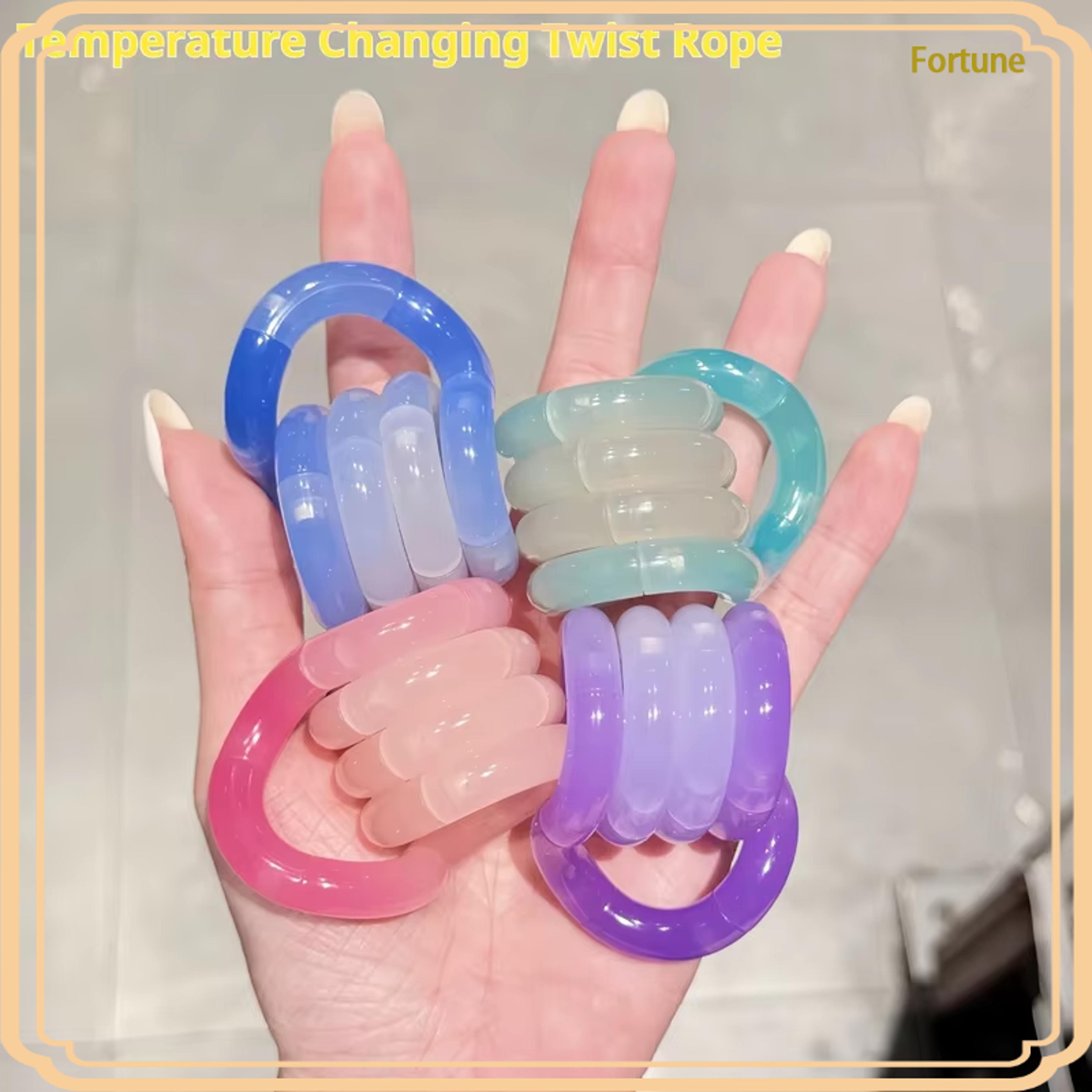 color changing twist fidget toy for stress relief flexible sensory fidget toy for kids & adults