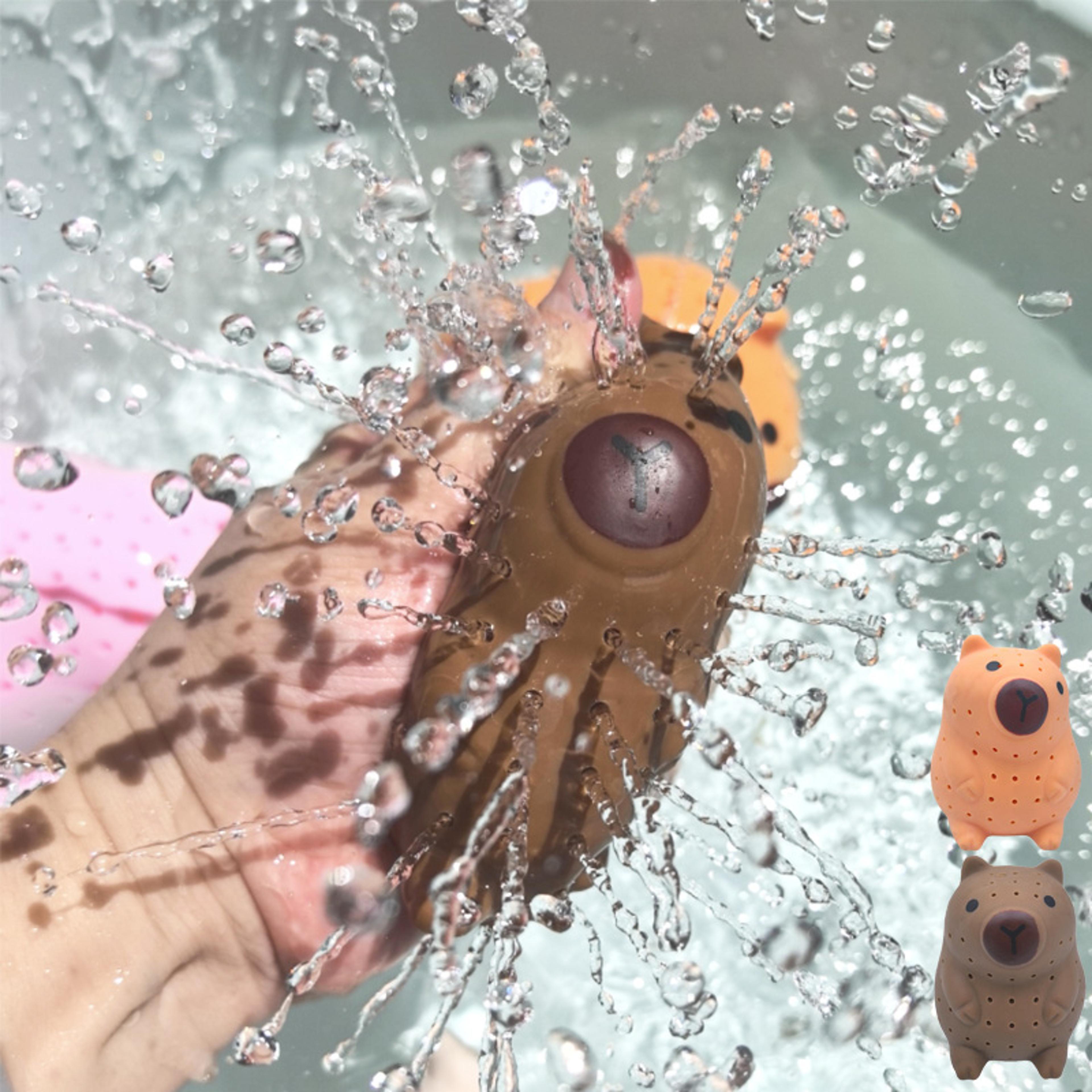 capybara bath sponge water squeeze toy for kids fun sensory baby bath toys