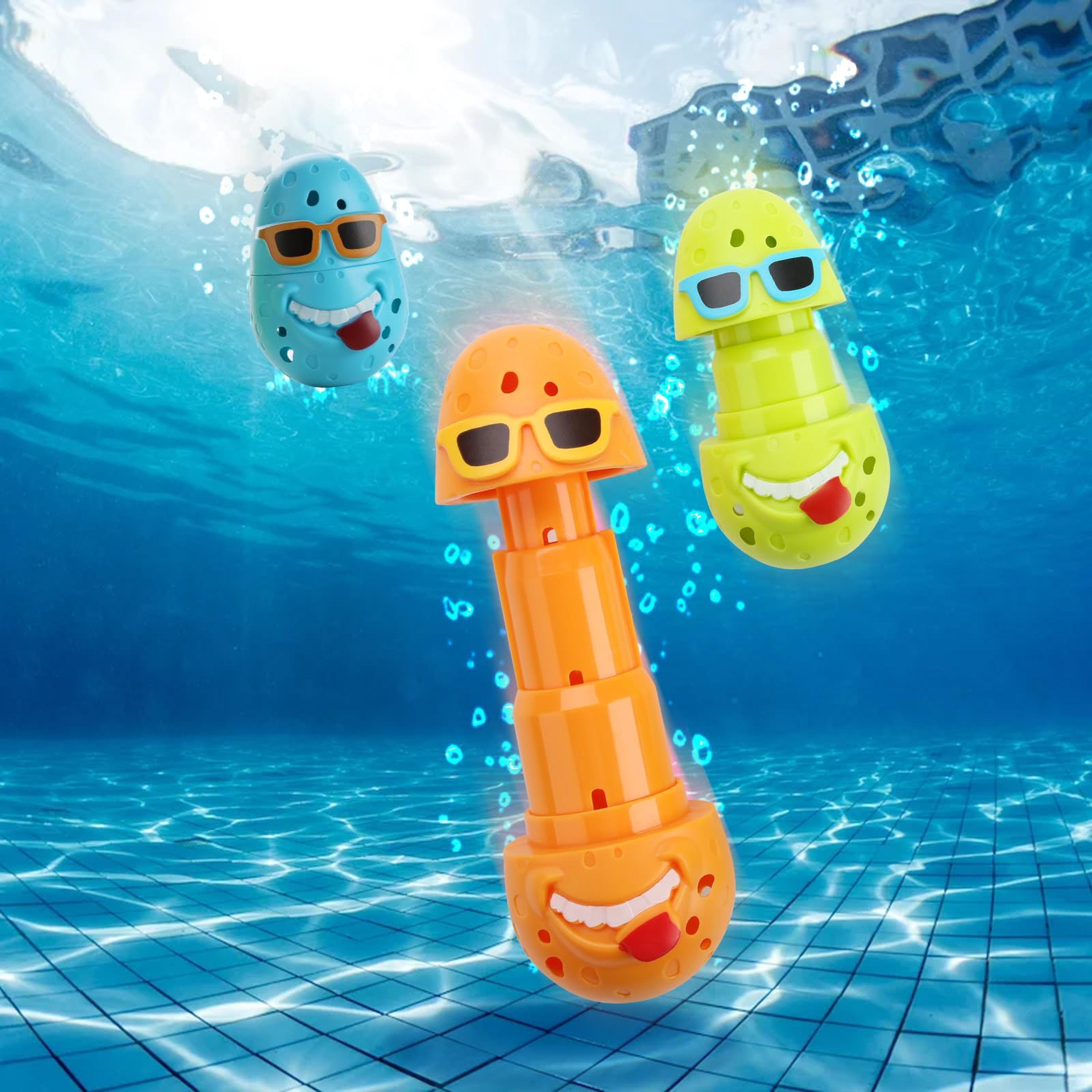 fun clown egg pool diving toys for kids colorful underwater dive sticks swimming game set