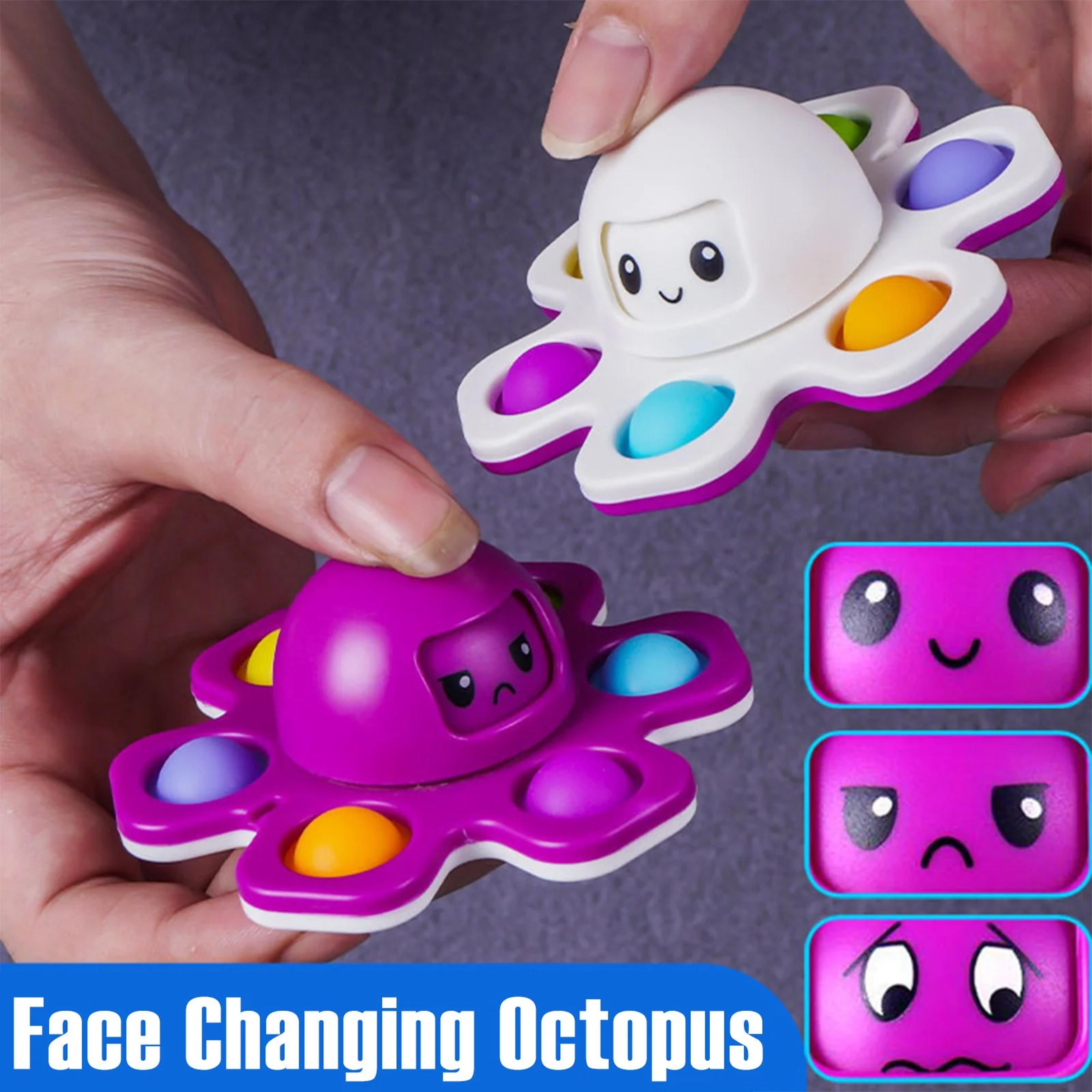 face change fidget spinner push pop sensory toy for stress relief & fun