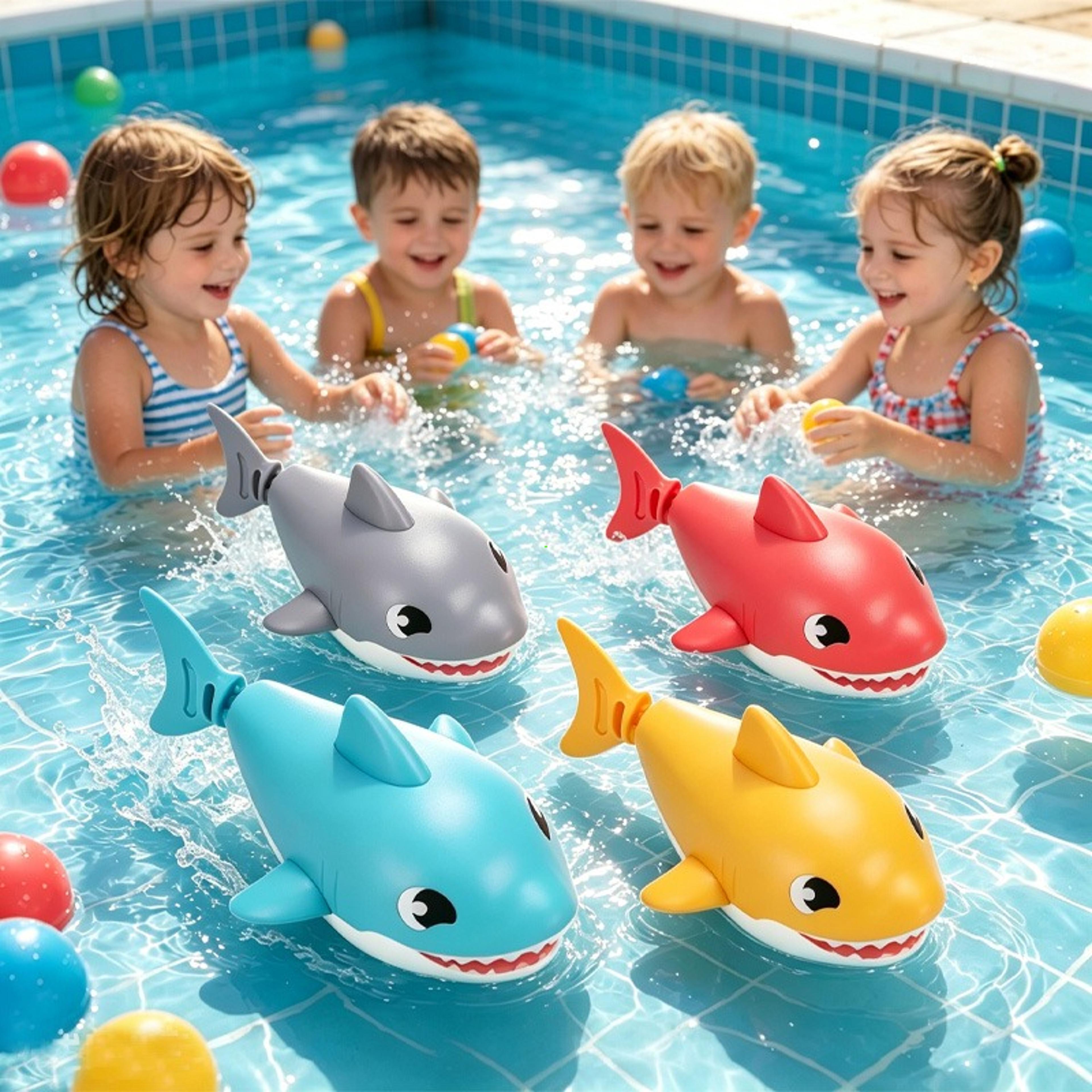 wind up shark bath toy for kids cartoon baby bath toy clockwork water play swimming toy