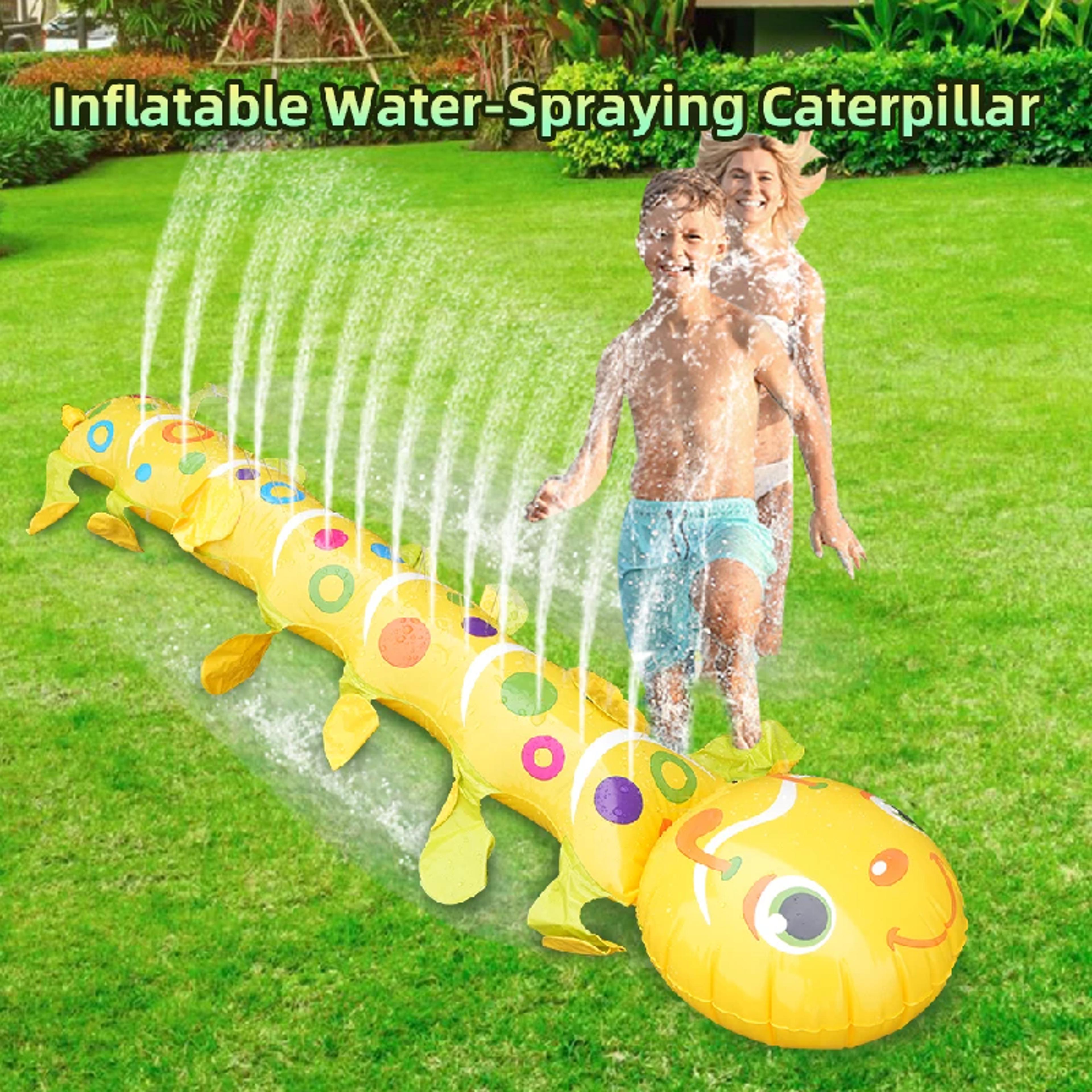 caterpillar kids splash pad sprinkler play mat for backyard summer water fun
