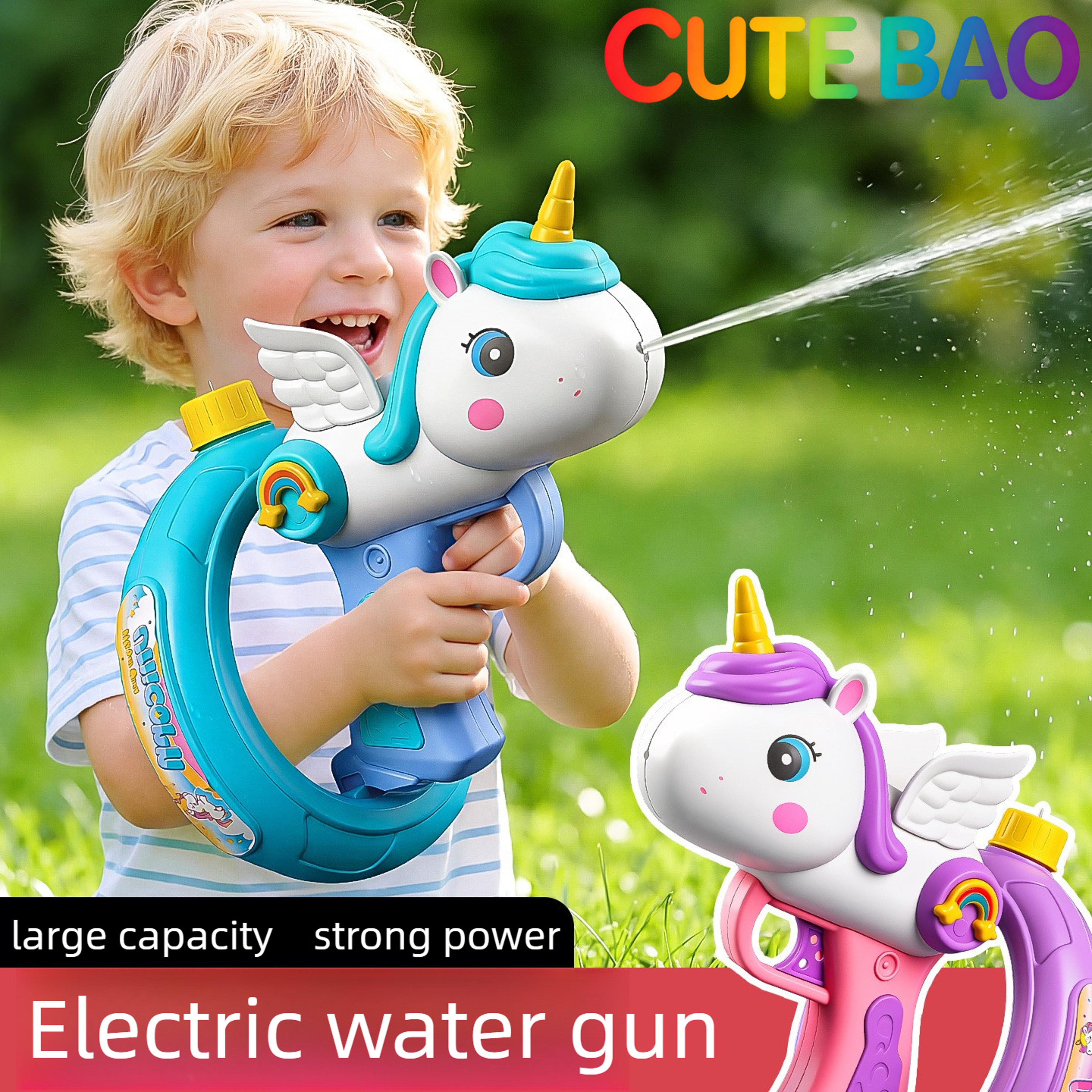unicorn electric water gun automatic water blaster for kids long range summer toy