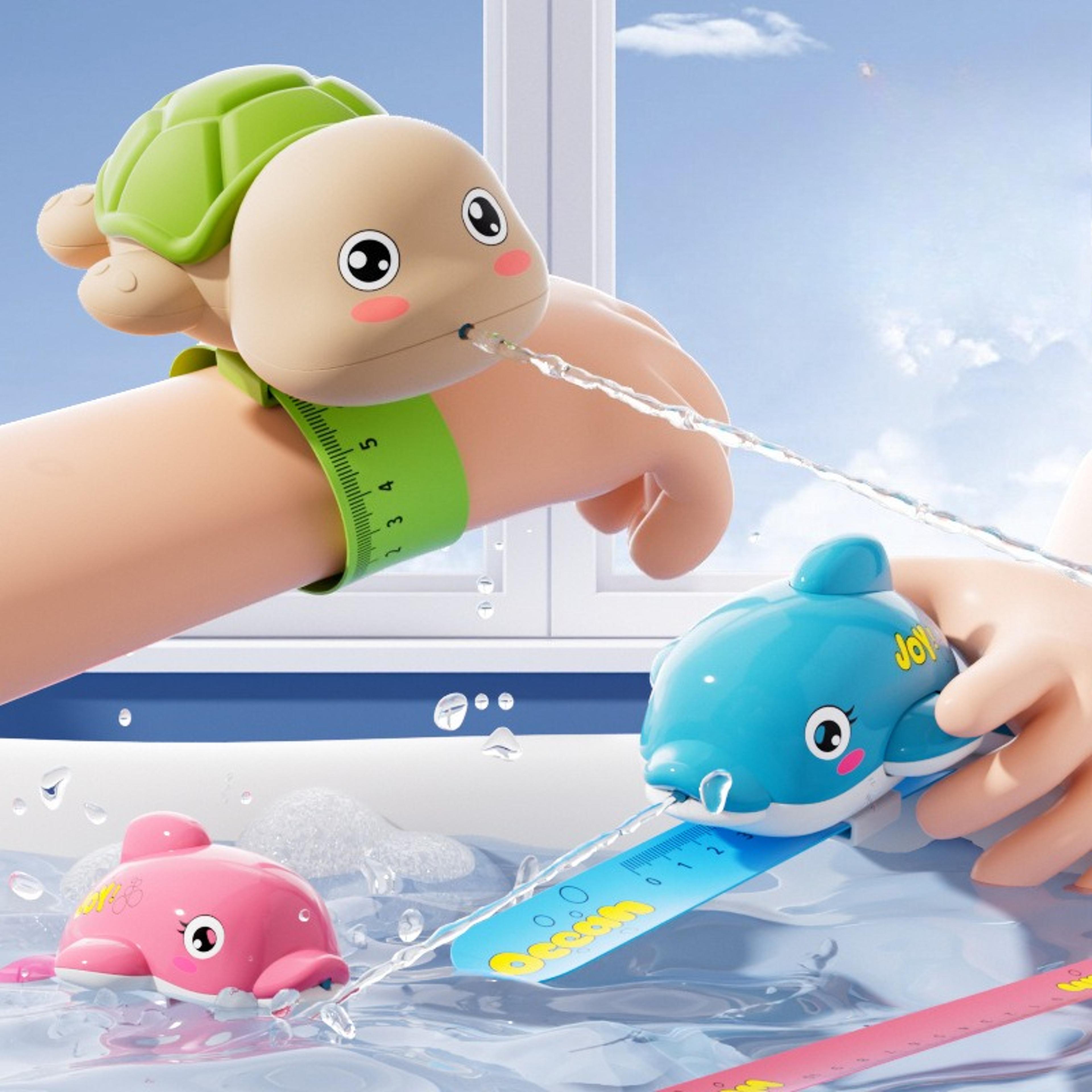 cute wrist water gun for kids cartoon turtle & dolphin summer pool toy