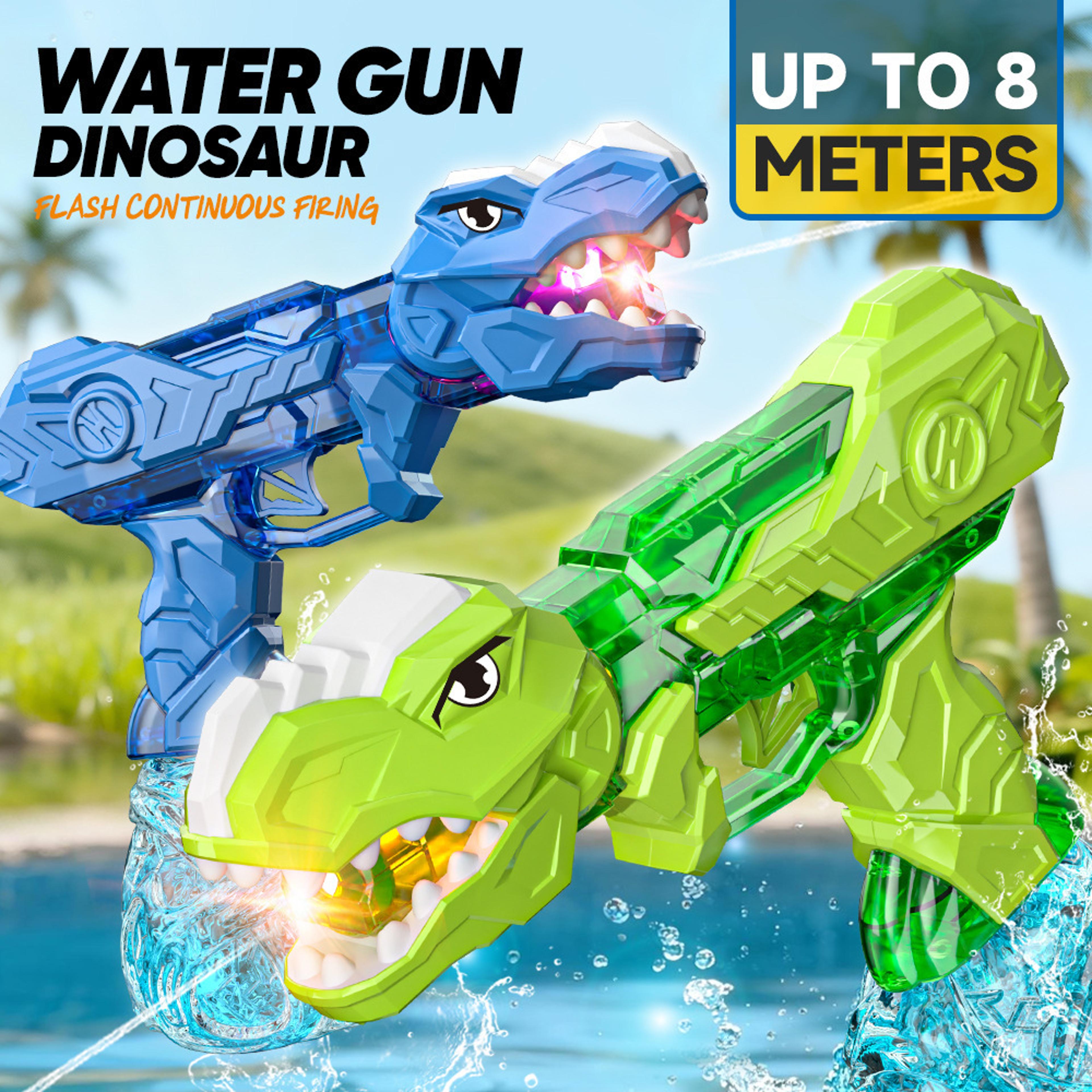 dinosaur electric water gun rechargeable automatic water blaster with led lights for kids