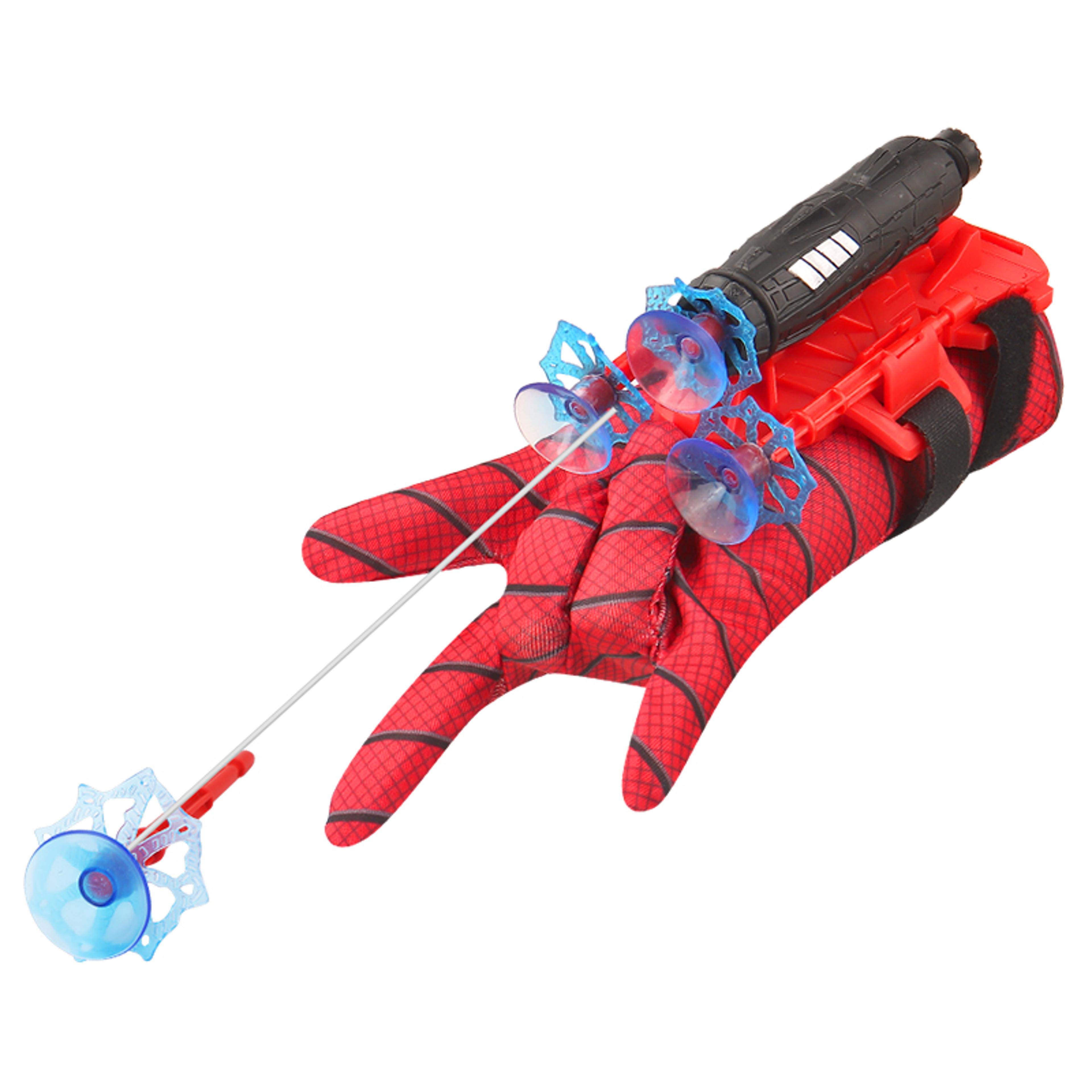 spider web shooter wrist launcher with soft sticky darts for kids superhero role play