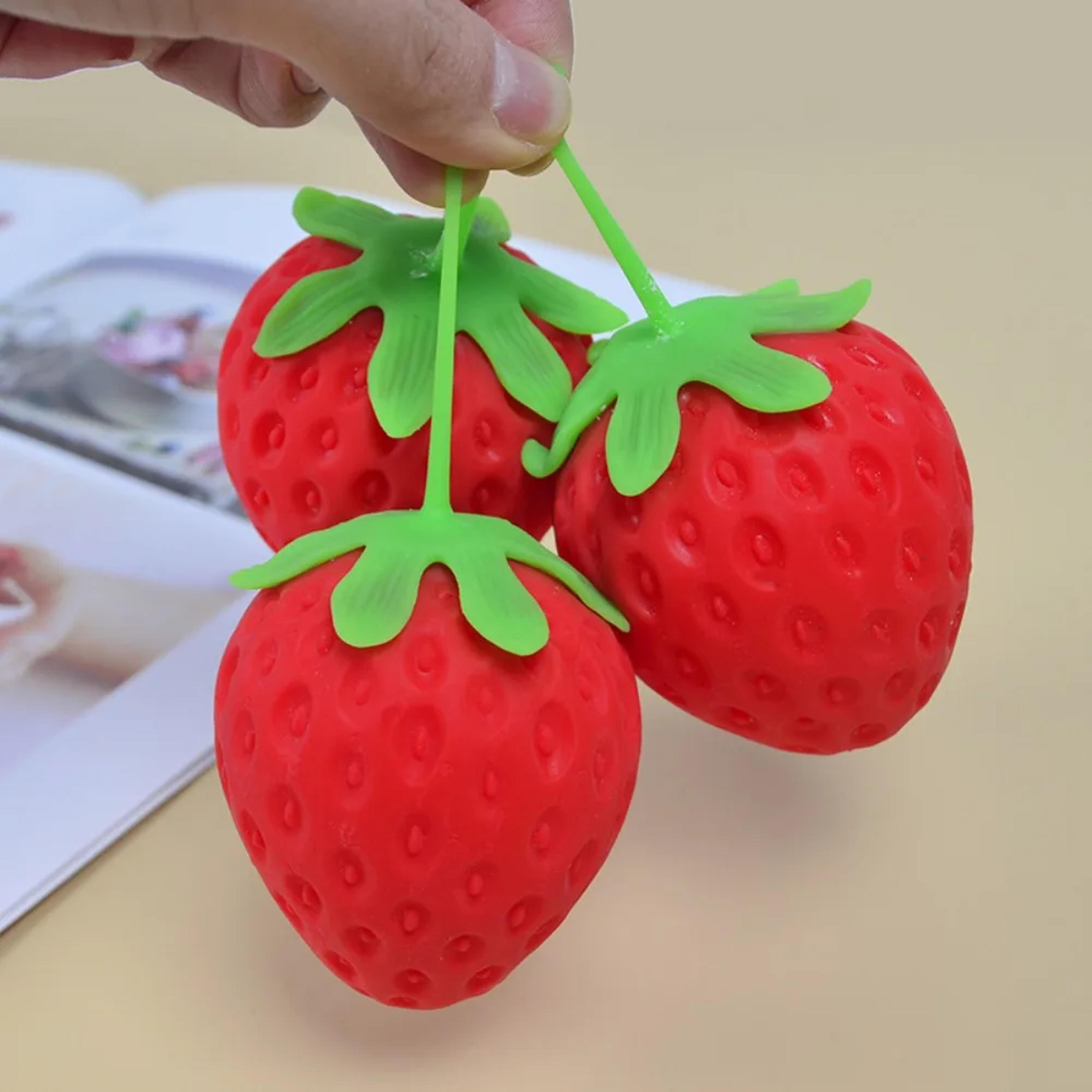 slow rise strawberry squishy toy stress relief fidget sensory squeeze ball