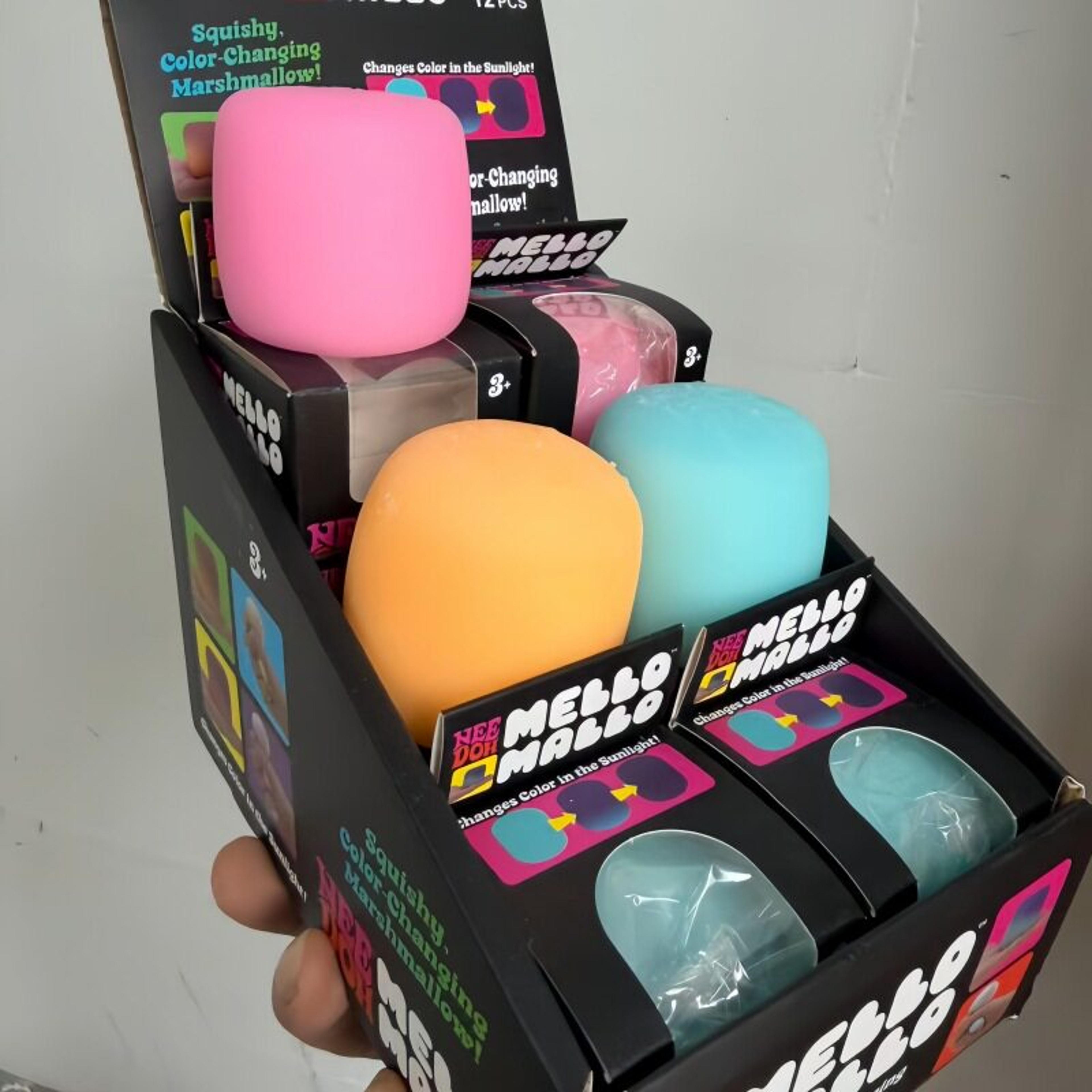 nee doh mello mallo squishy stress toy color changing sensory fidget toy