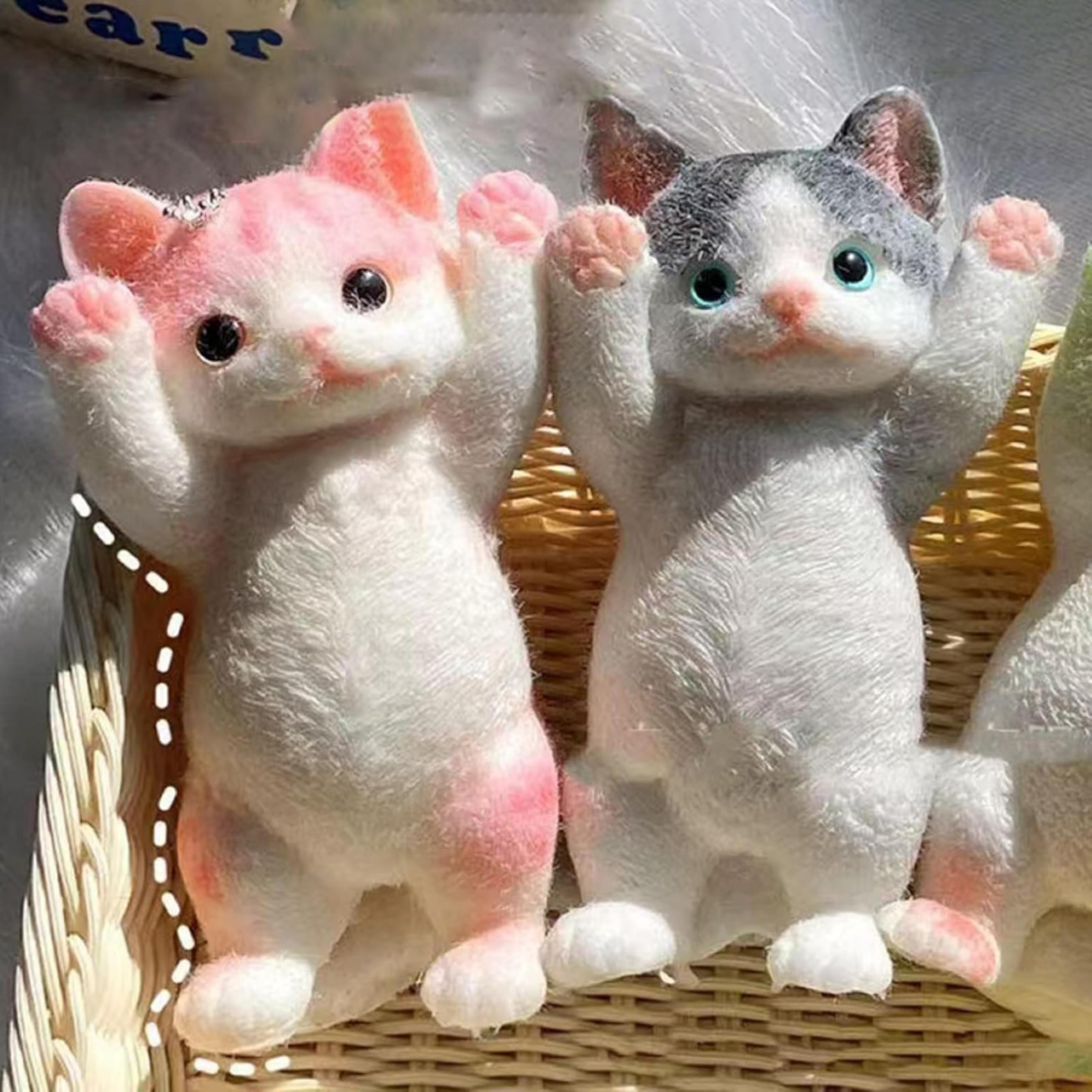 squishy cat toy cute realistic cat stress relief squeeze fidget gift