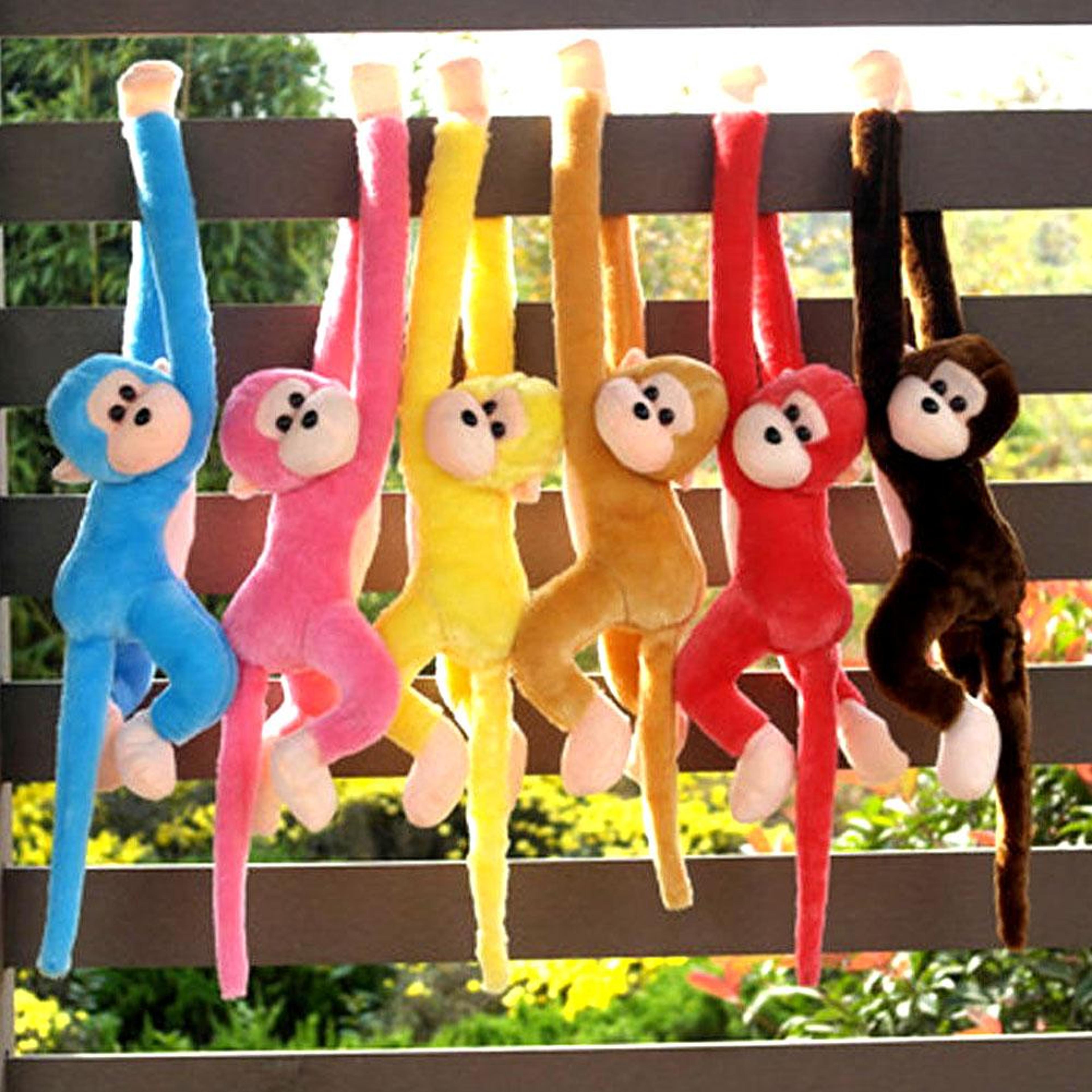long arm monkey plush toy hanging stuffed animal cute curtain decor gift