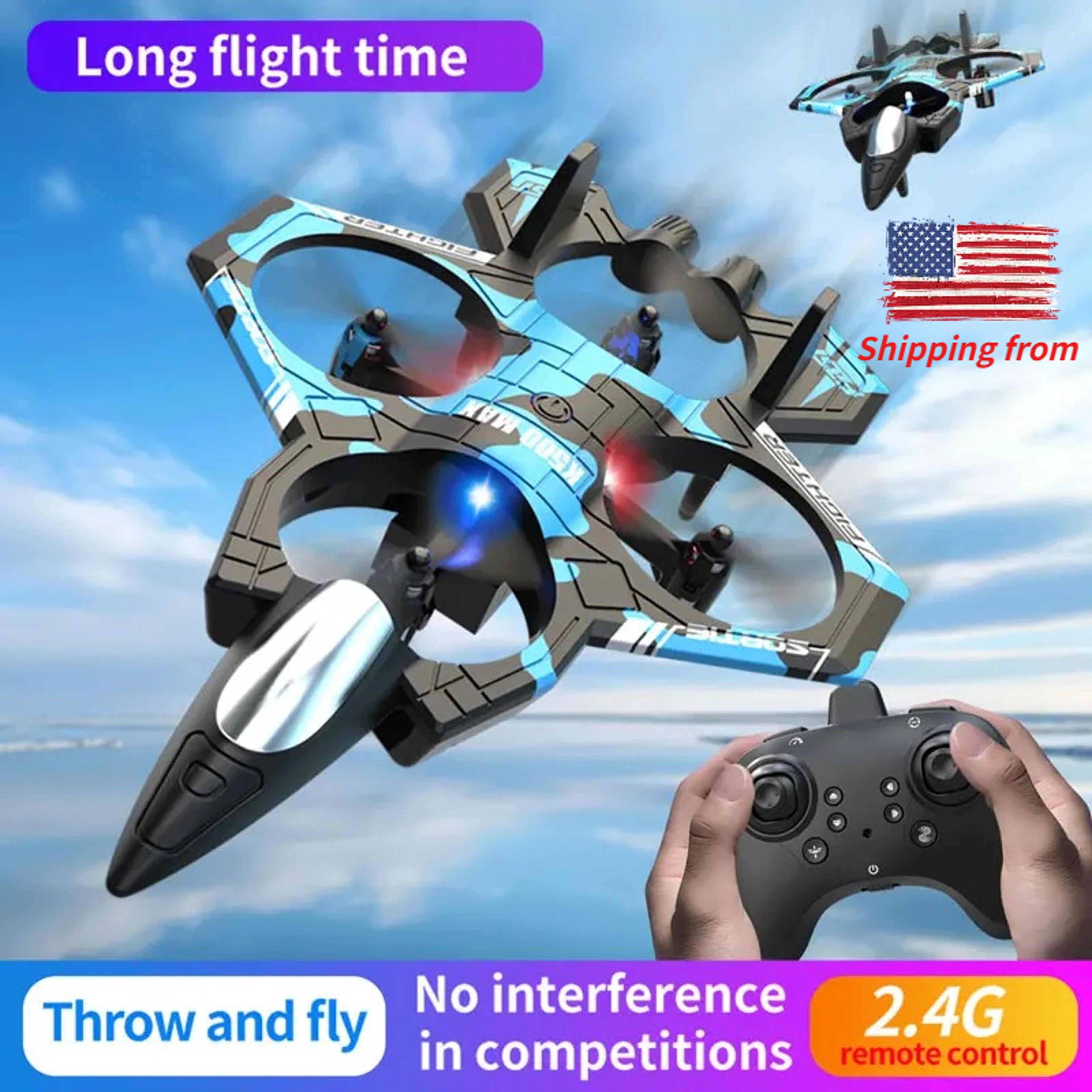 rc airplane foam glider stunt remote control plane with led lights