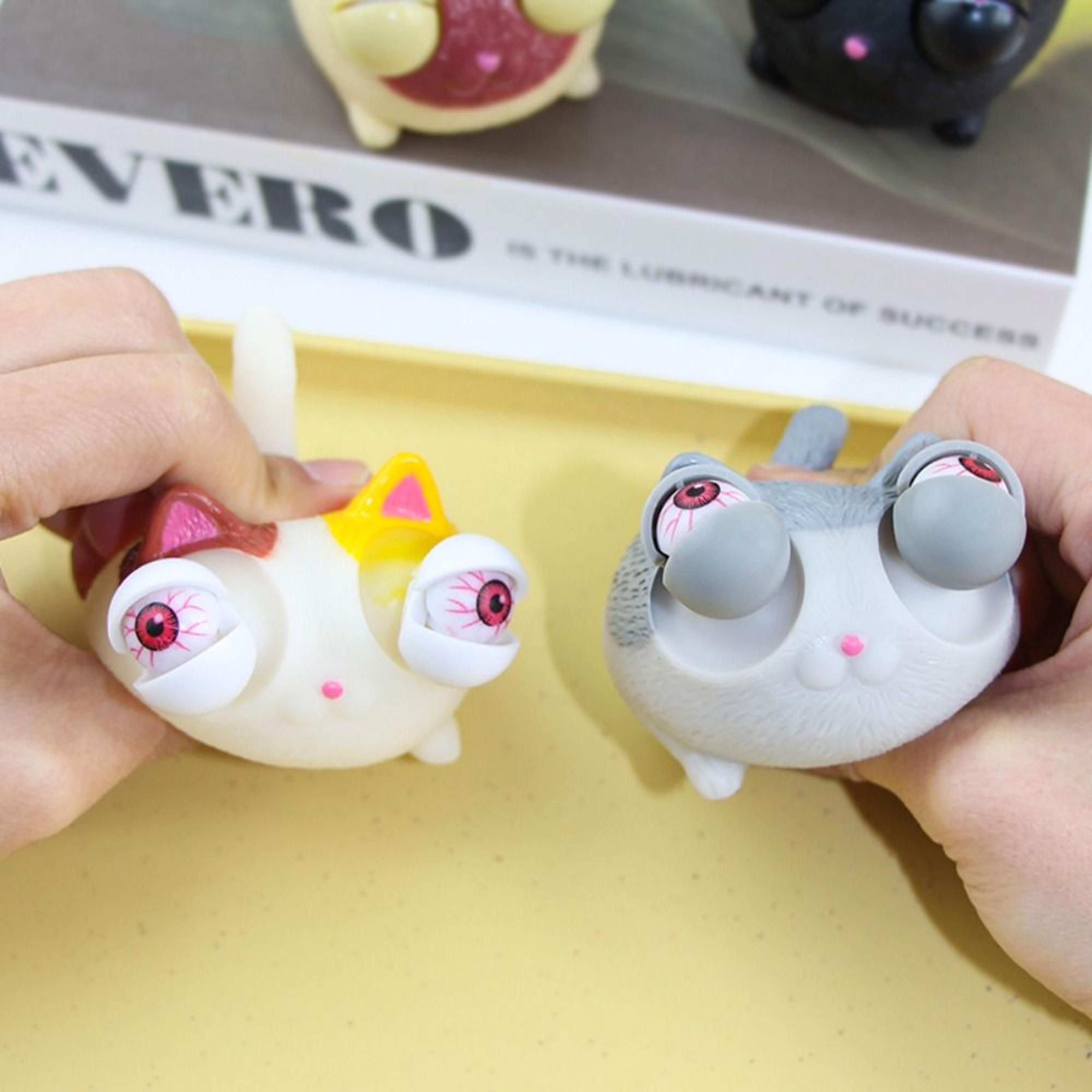 funny pop eye cat stress relief toy cute squeeze toy fidget for kids & adults