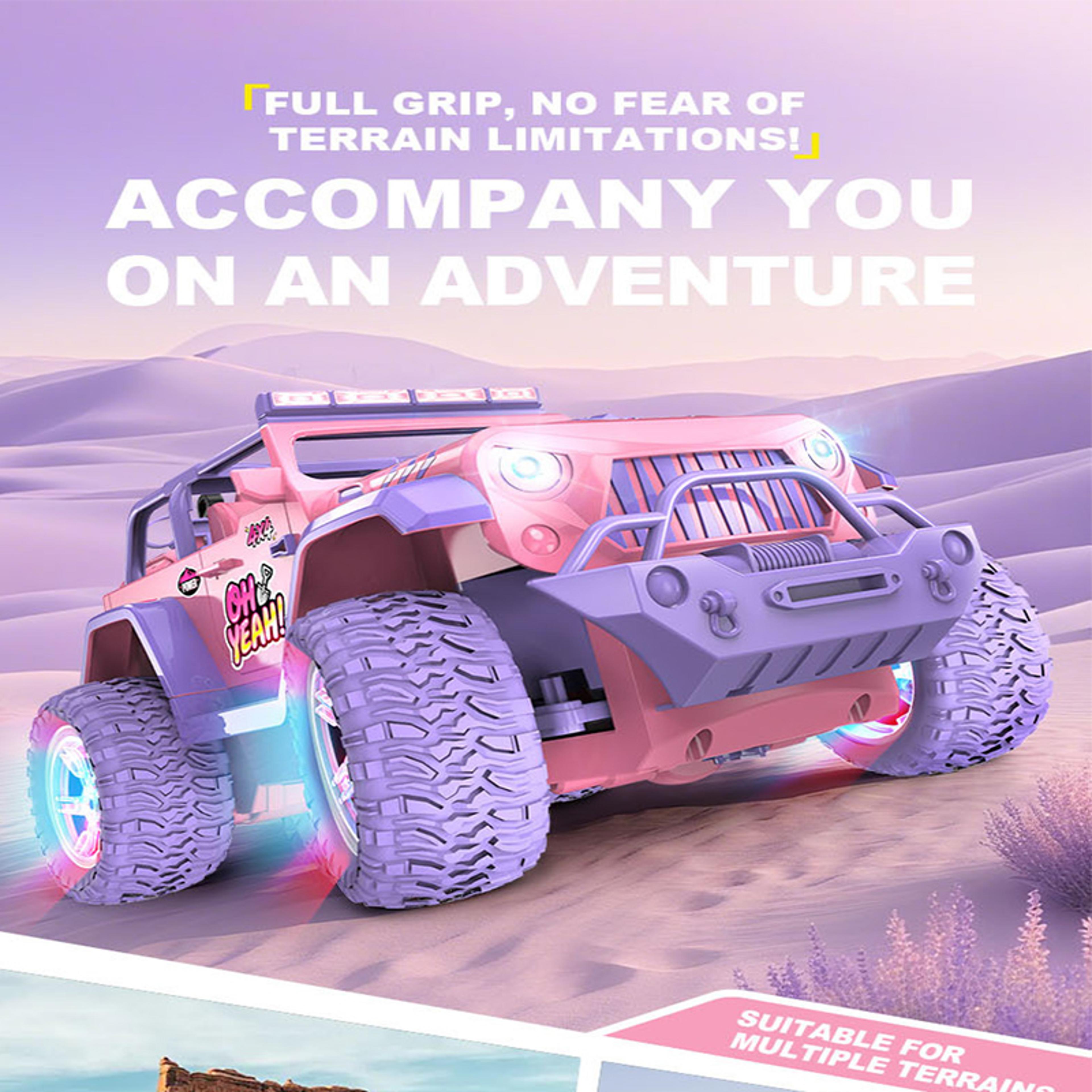 2.4ghz remote control car 1:16 rc off road truck with led lights for kids