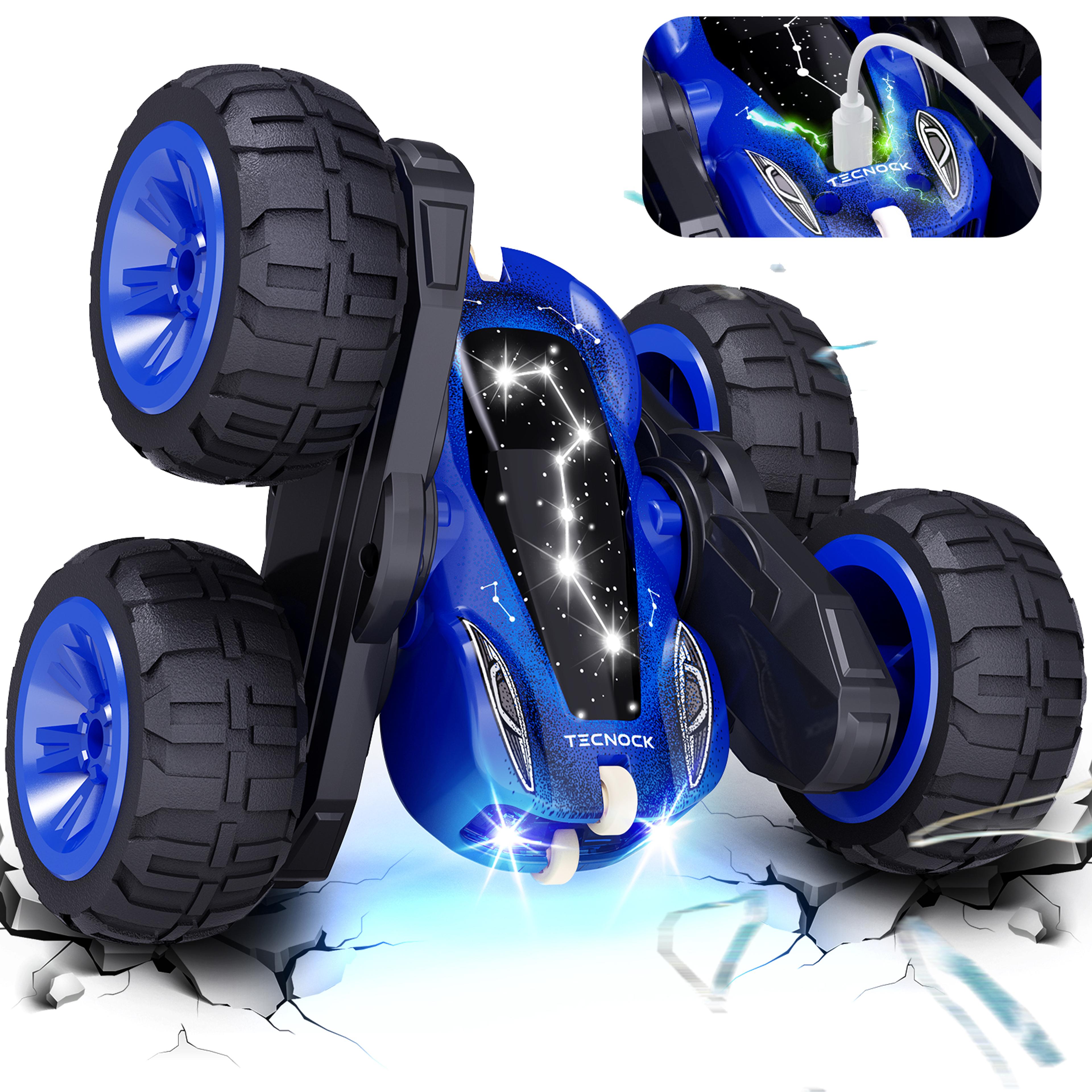 360 rotating rc stunt car double sided remote control car with led lights for kids