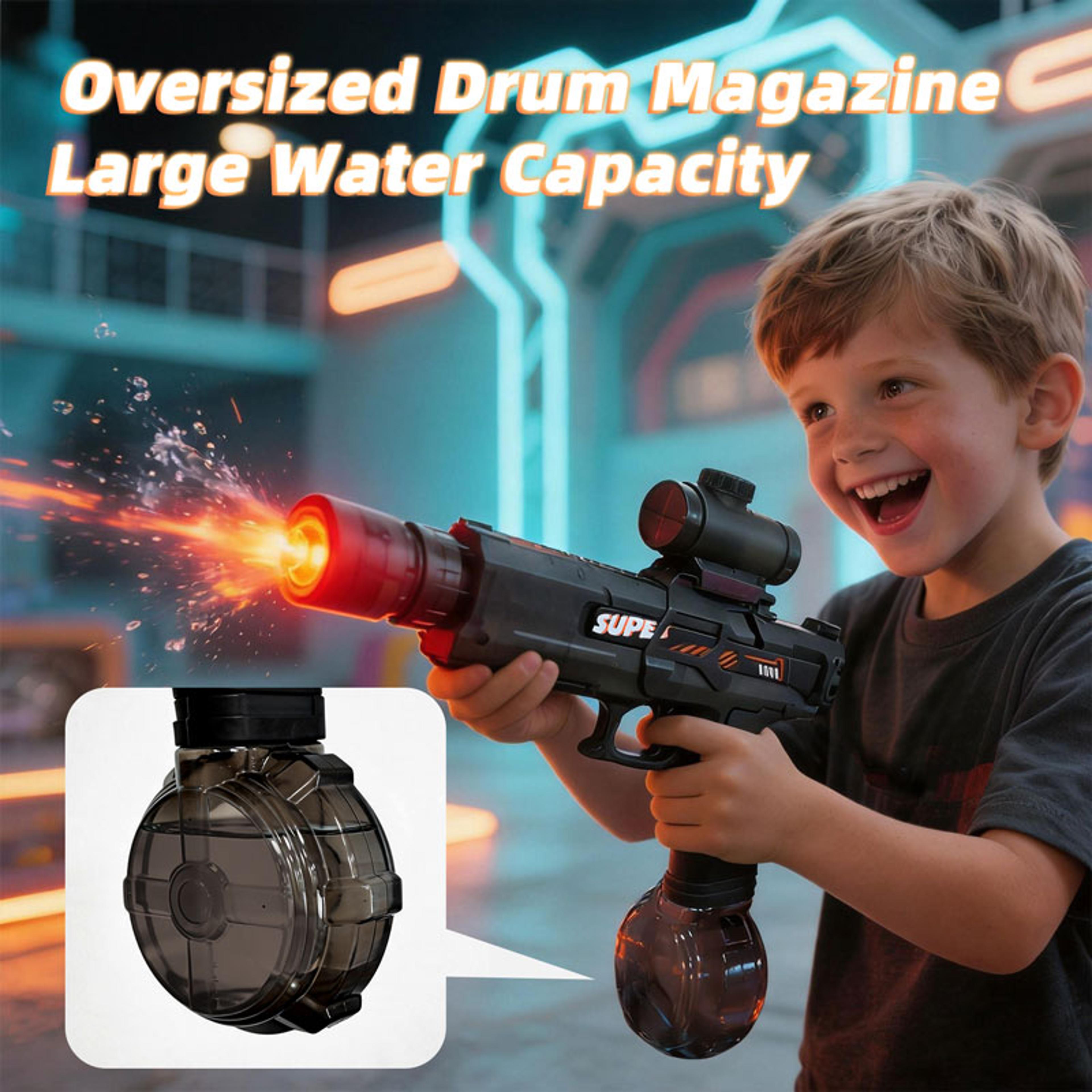 flame glow electric water gun with blowback action | automatic water blaster for summer fun