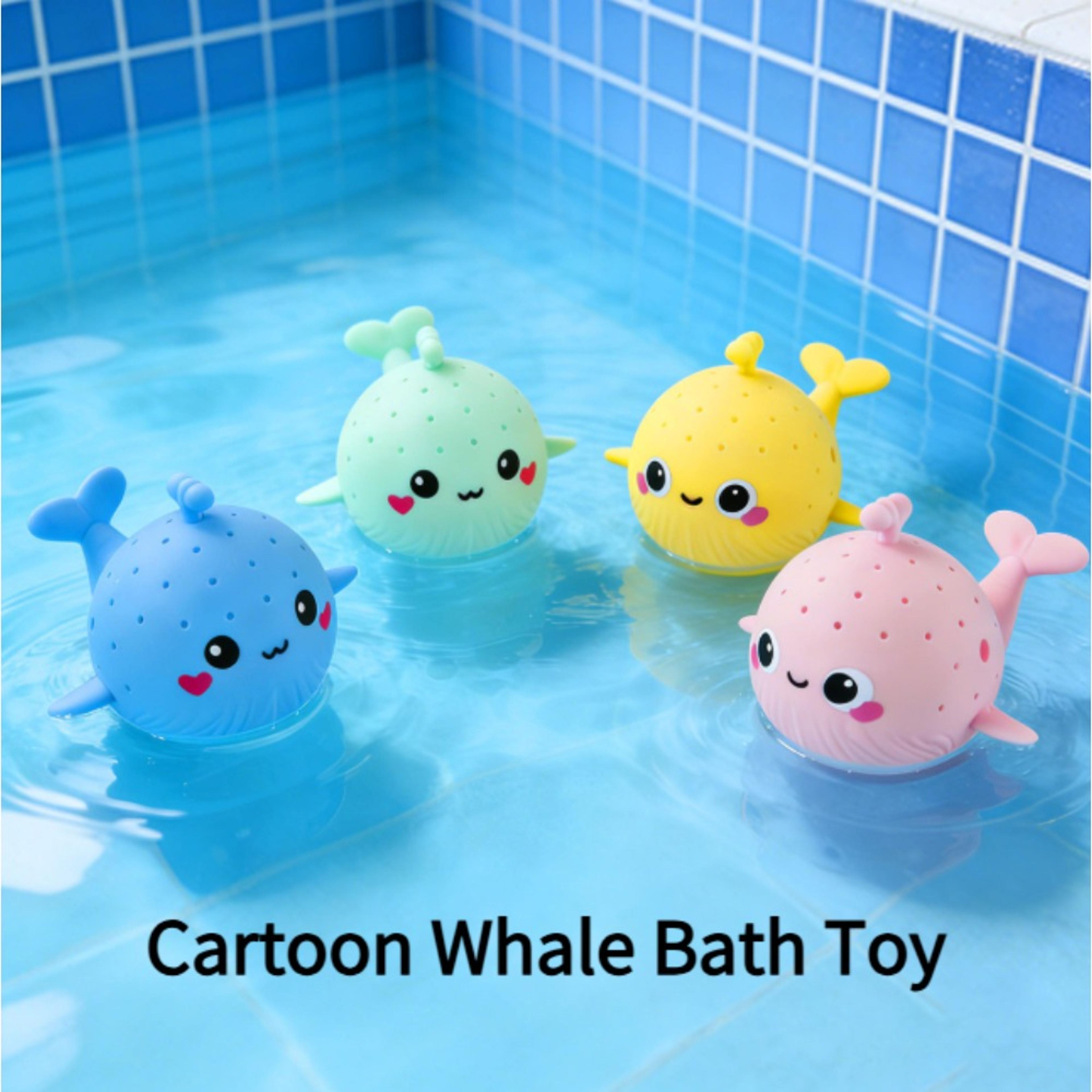 cute whale bath toy water spraying baby bath toy for toddlers & kids