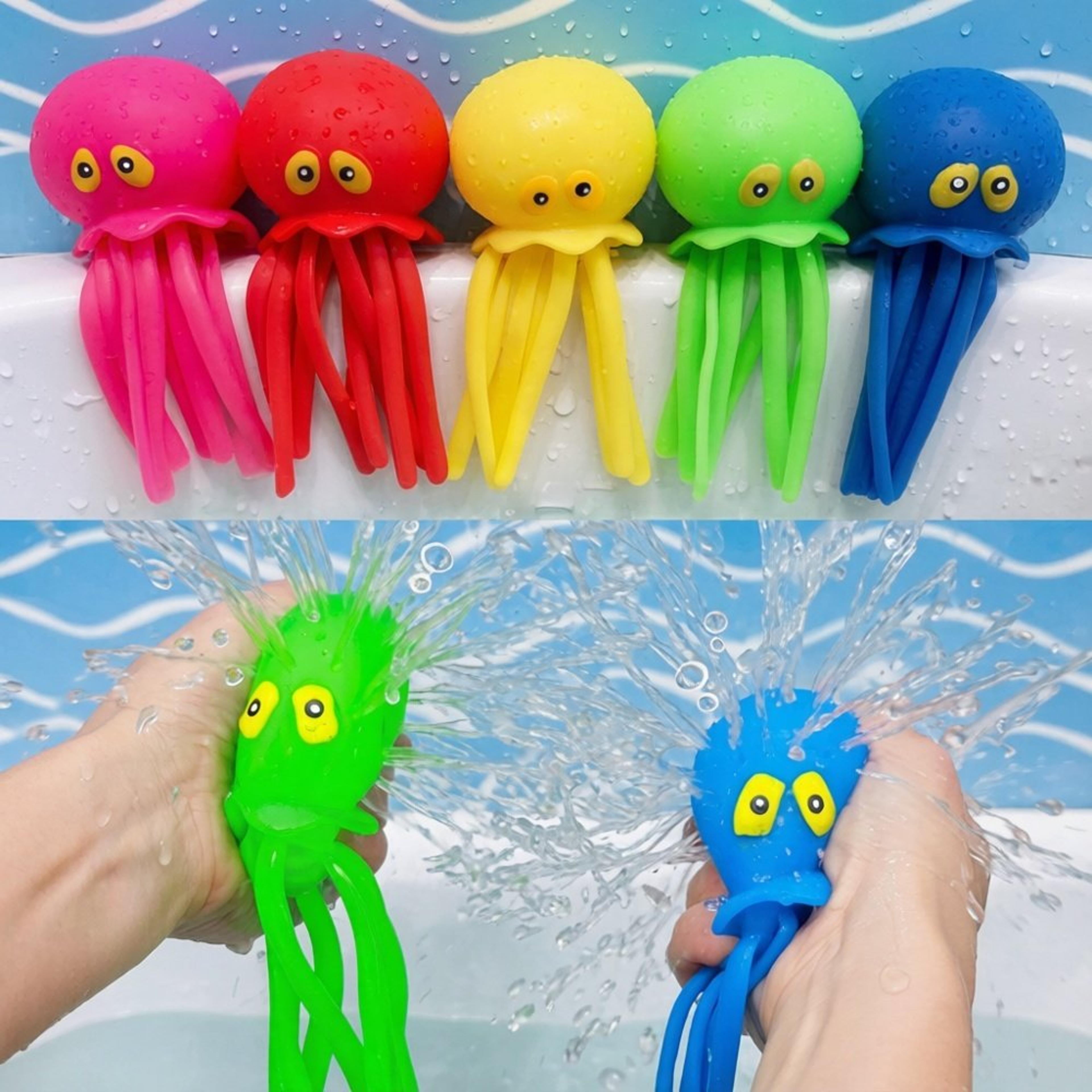 soft squeeze octopus bath toy for kids | water absorbing baby bath toys for bath & pool fun
