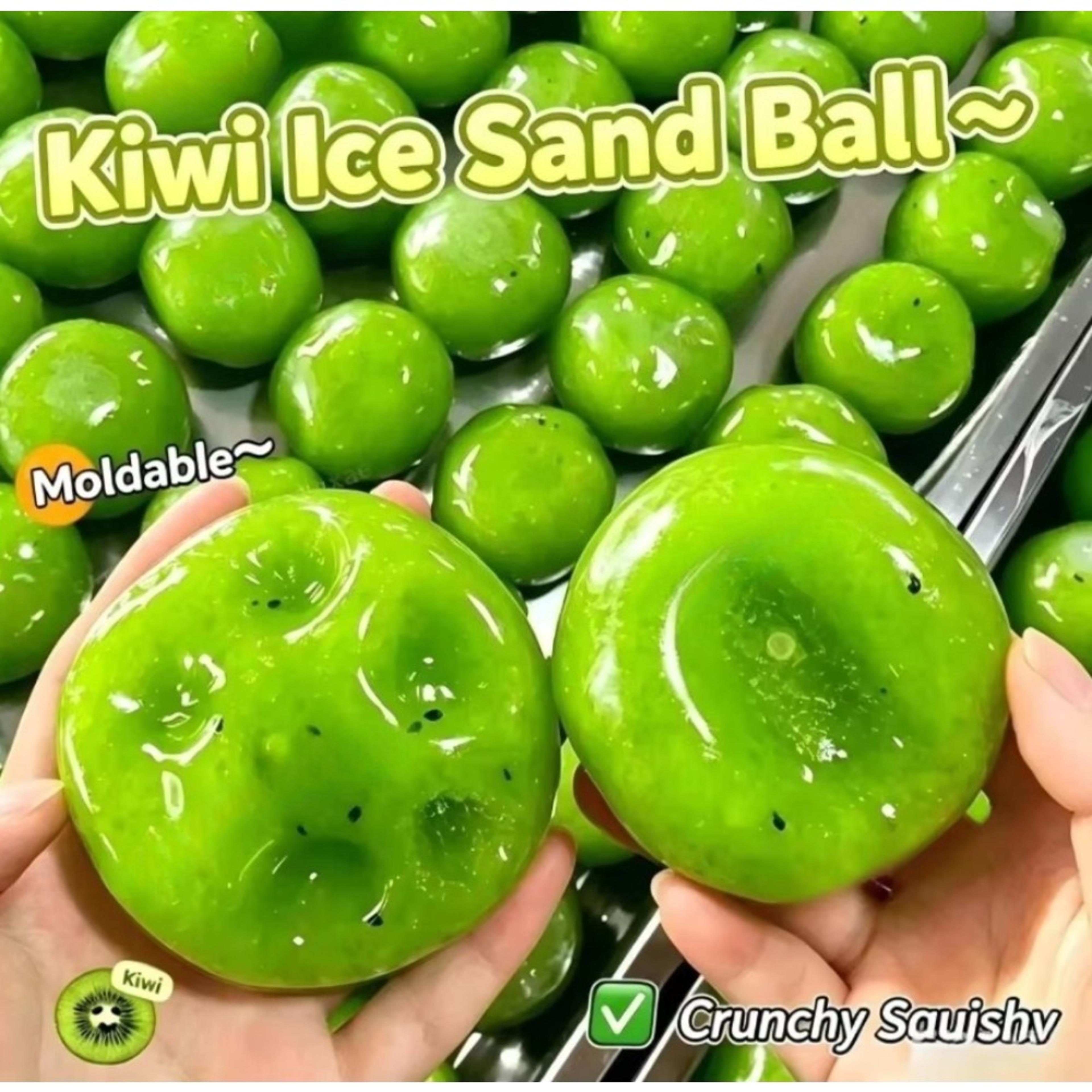 kiwi slushie slow rising squishy stress relief toy for sensory fidget fun