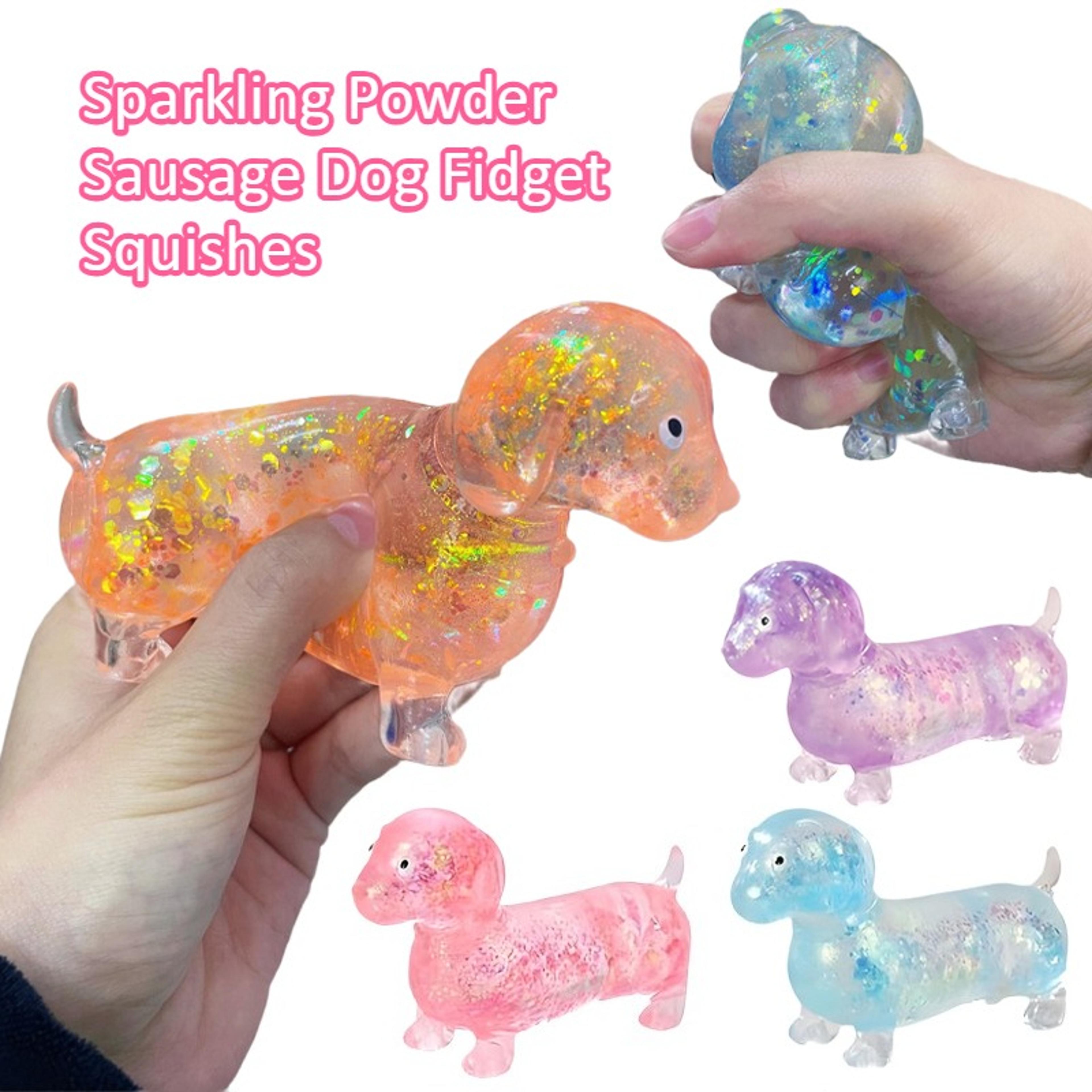 sparkly dog squishy toy slow rising sensory fidget for stress relief