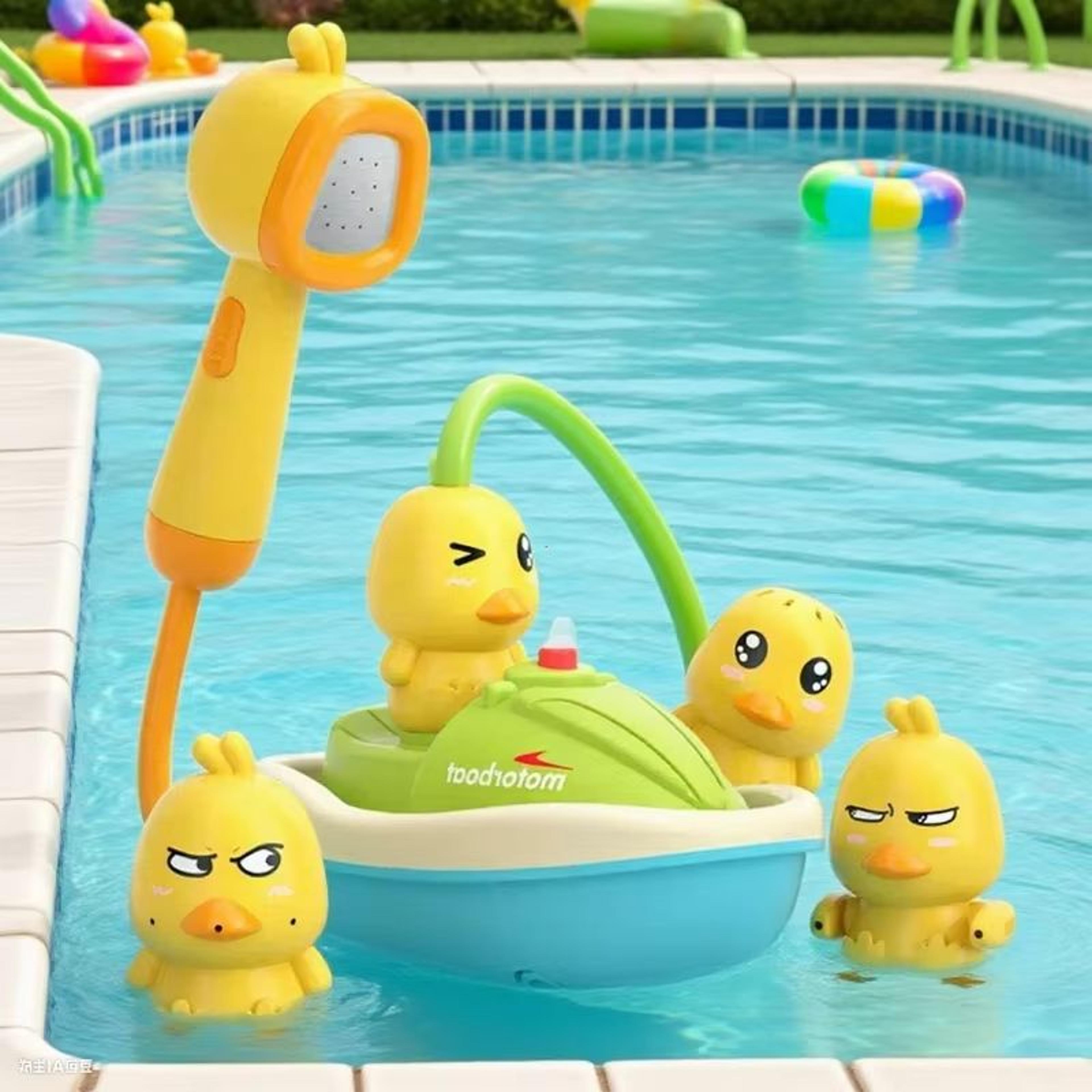 cute duck bath toy electric water spray baby bath toy for toddlers & kids