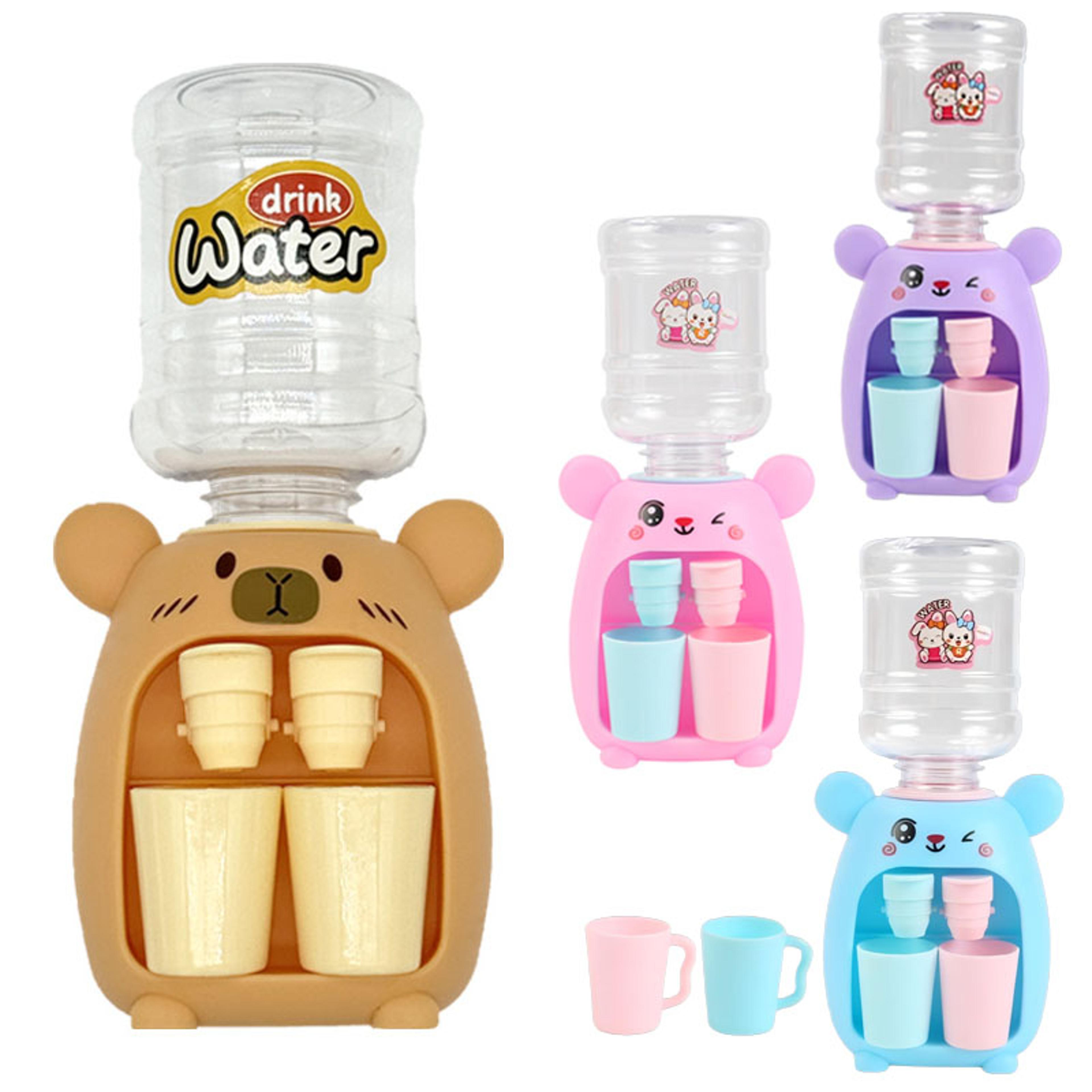 cute kids water dispenser toy capybara pretend play kitchen set with dual cups