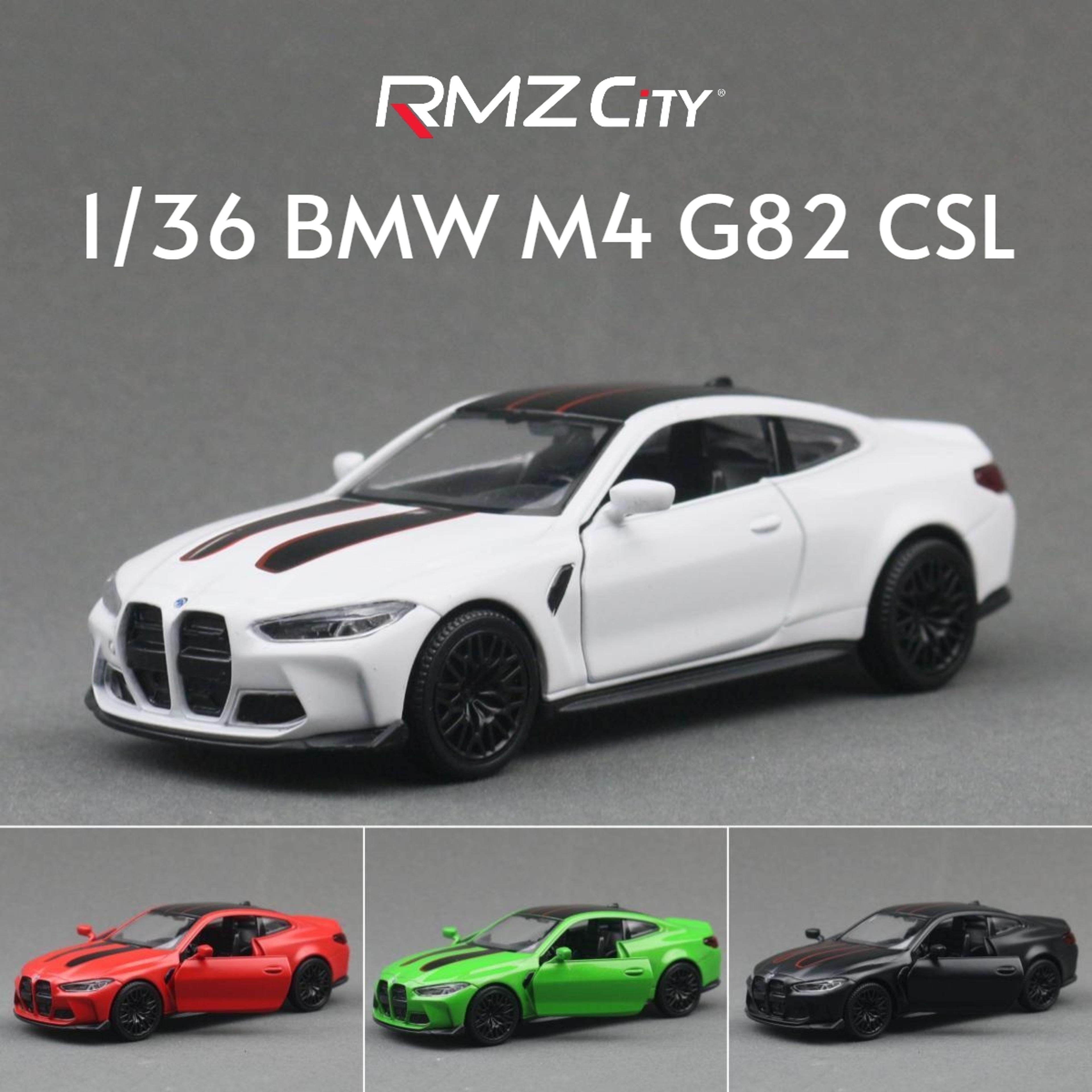 rmz city bmw m4 csl model car 1:36 diecast model car with pull back action