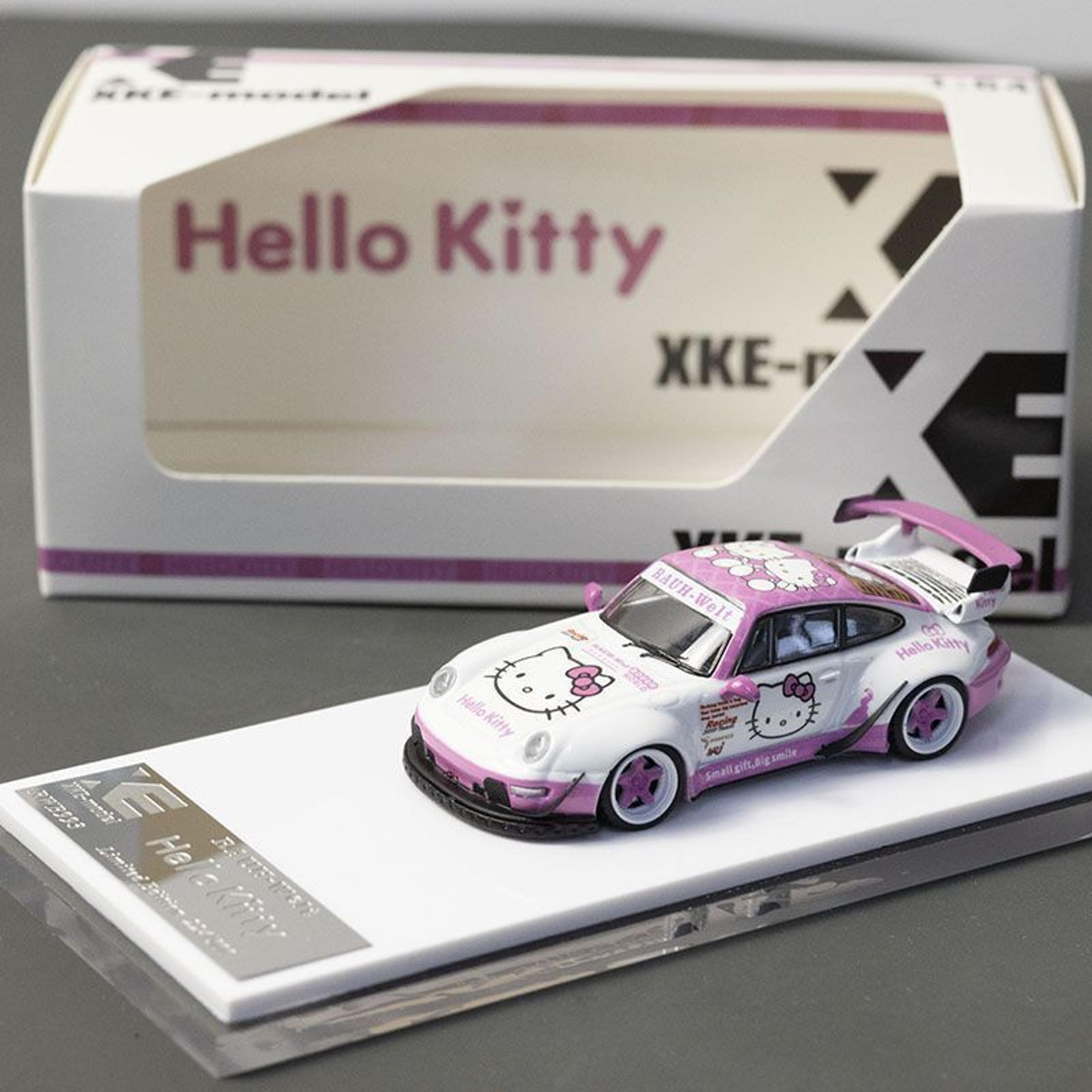 limited edition porsche diecast model rwb hello kitty 964 & 993 collectible display car