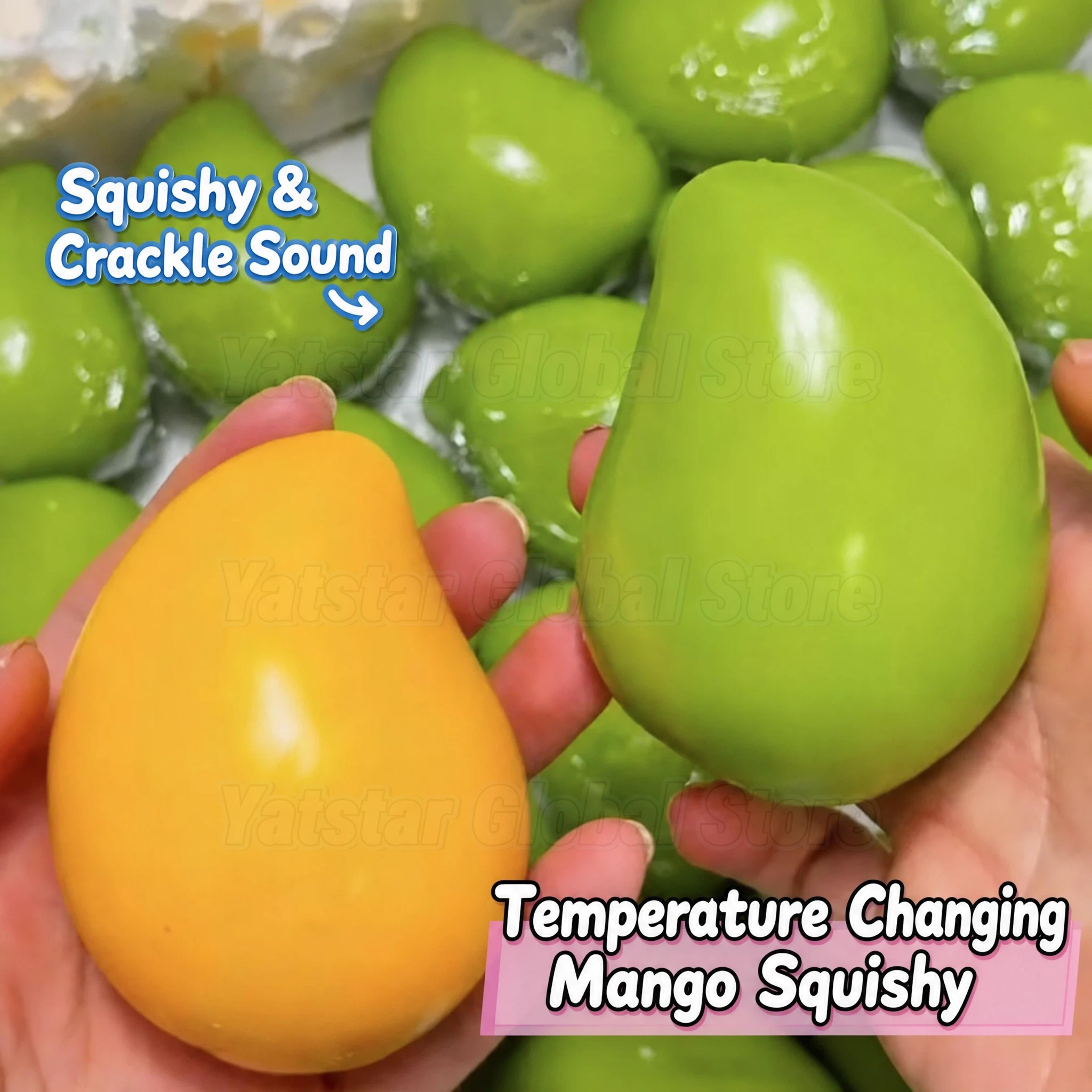 crunchy mango squishy stress ball asmr fidget toy for sensory stress relief