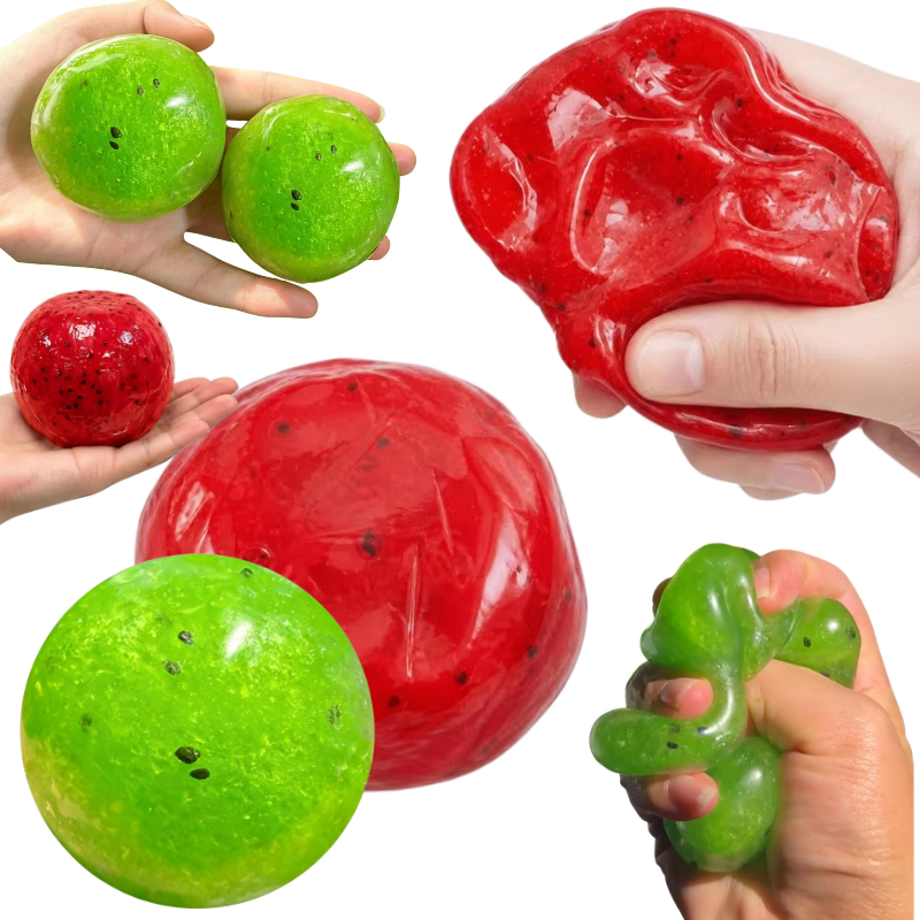 fruit squishy toy slow rising stress relief squeeze toy realistic watermelon & kiwi