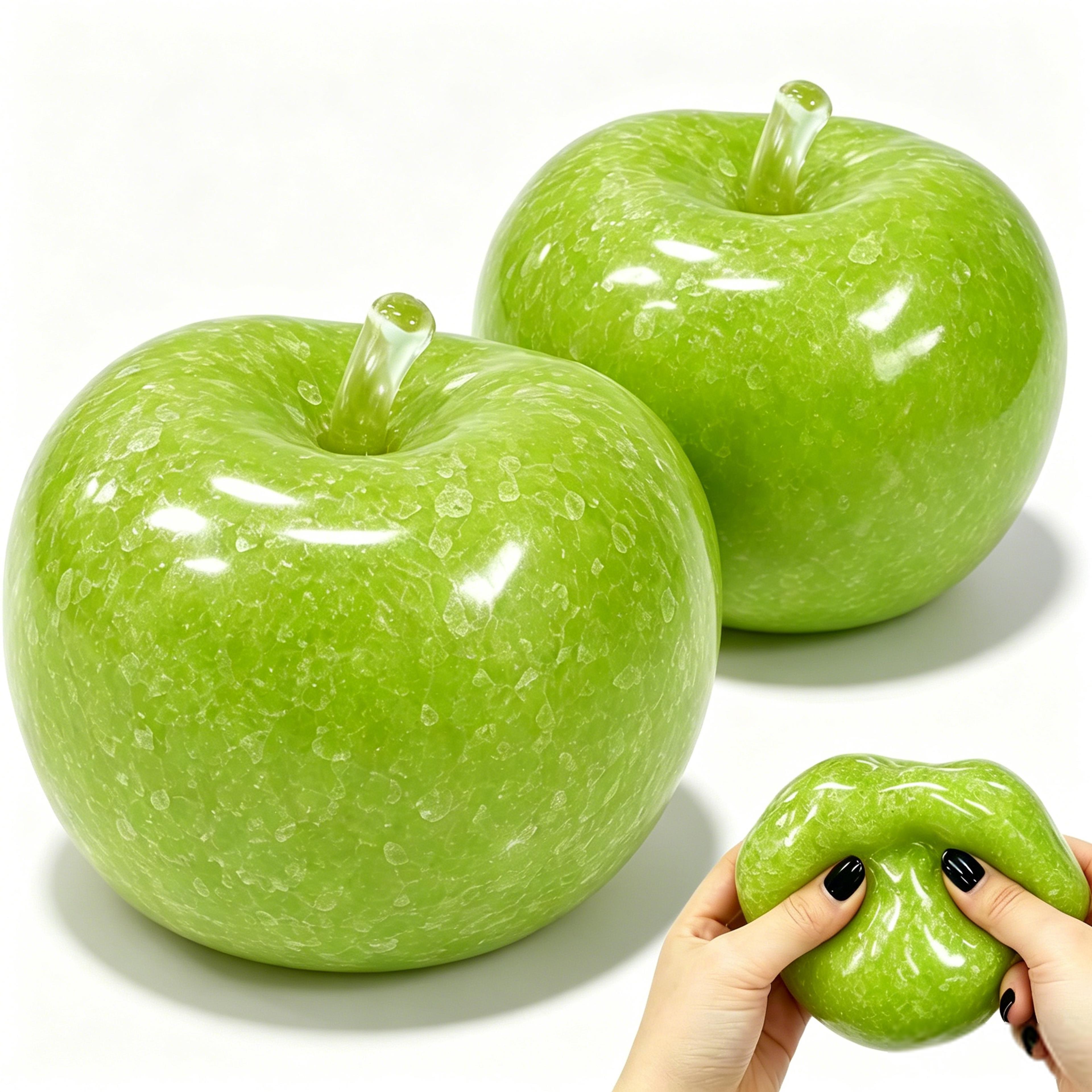 apple squishy stress relief toy moldable non-bounce fidget toy for sensory relaxation