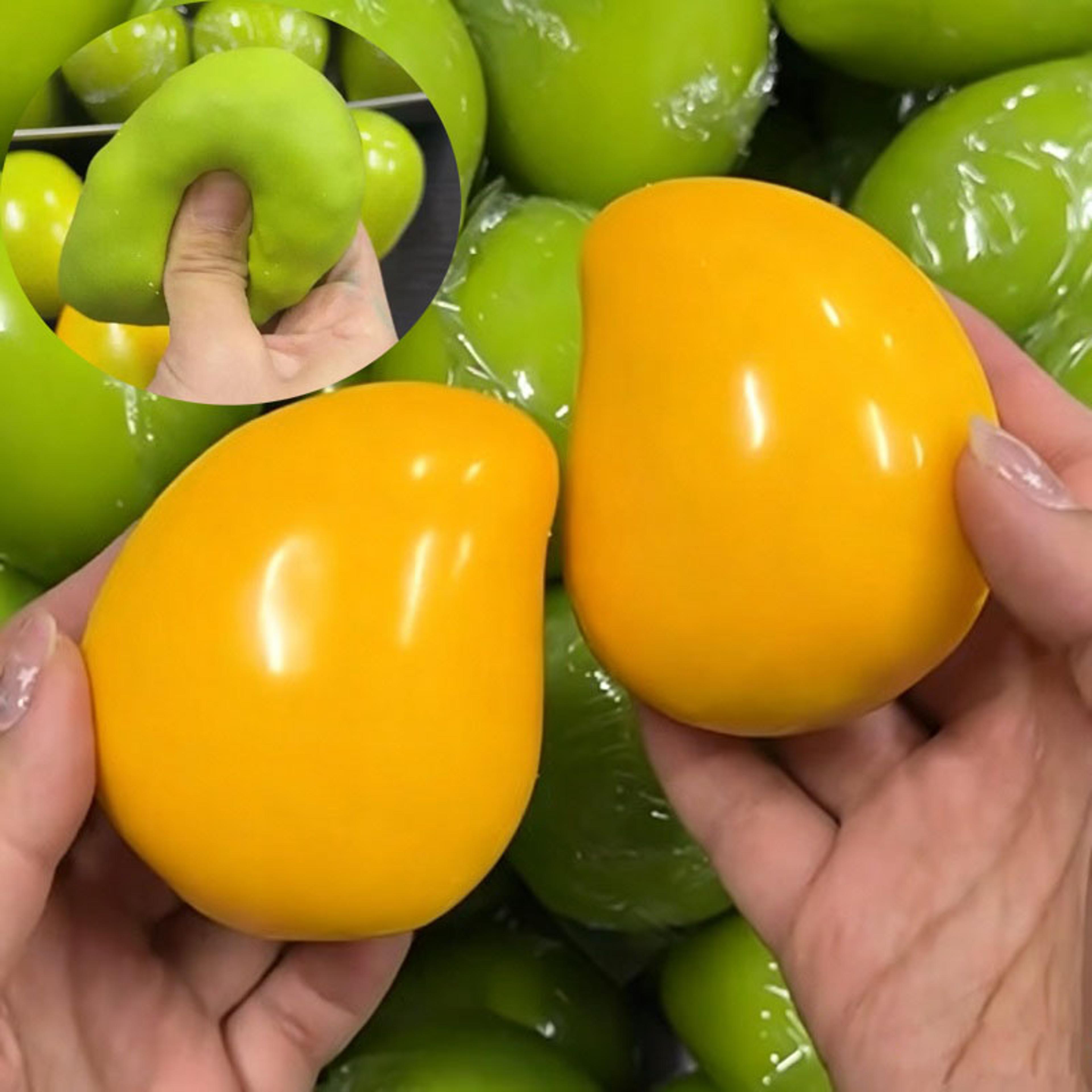 color changing mango stress ball crunchy asmr fidget toy for sensory stress relief toy