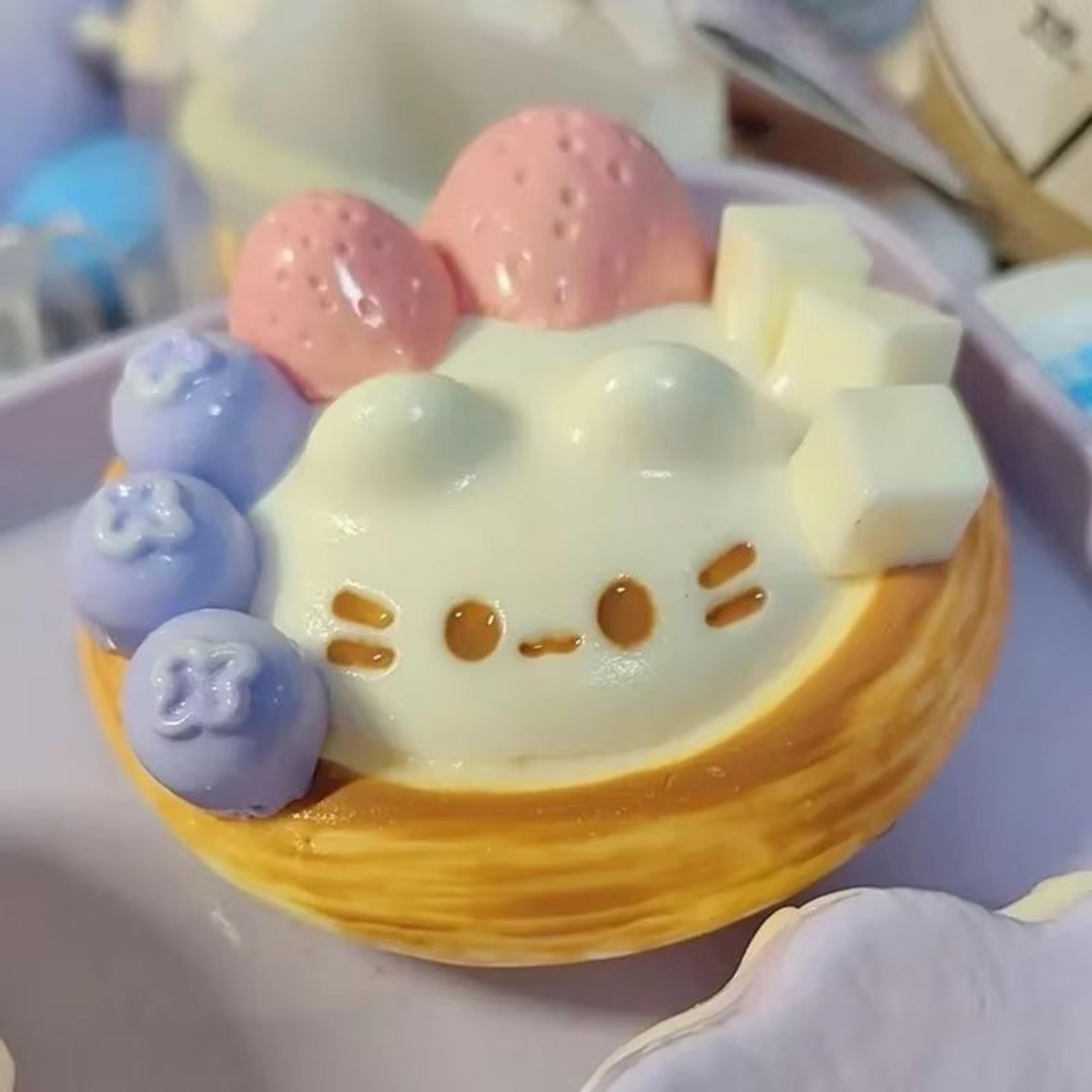 cute egg tart mochi squishy stress relief toy soft slow-rise fidget toy for kids & adults