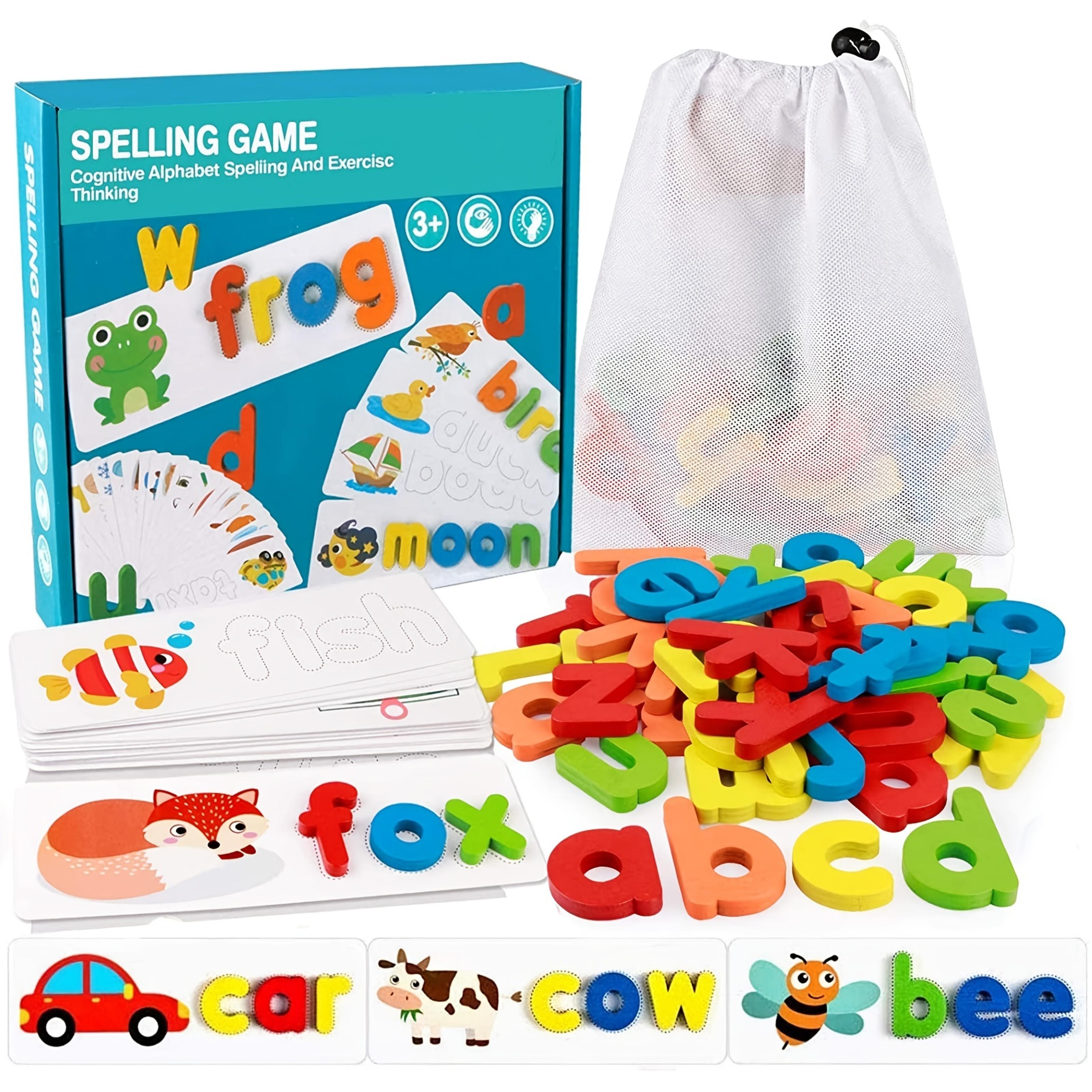 montessori spelling toy letter matching game educational alphabet puzzle for preschool kids