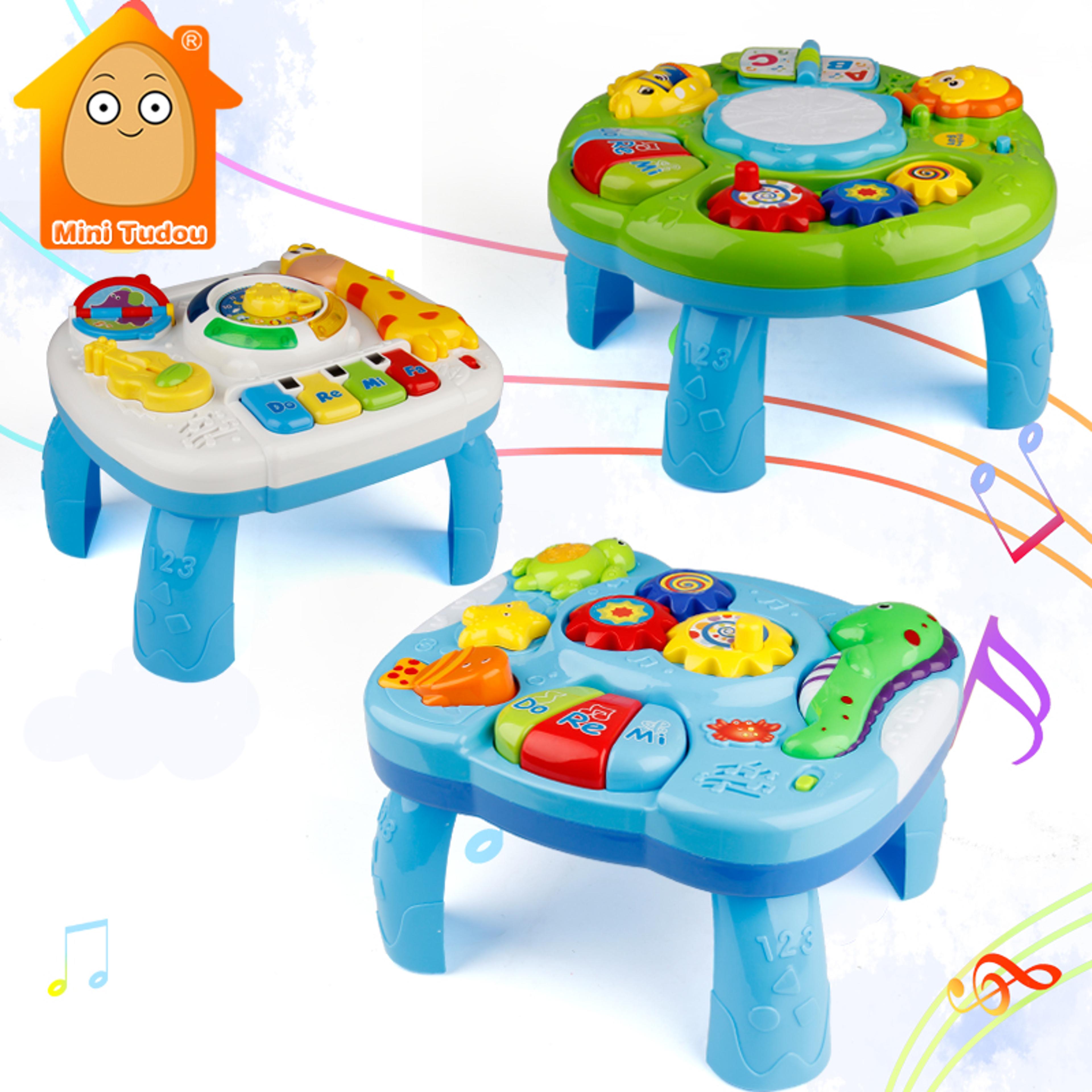 musical learning activity table for babies interactive educational toy with lights and sounds