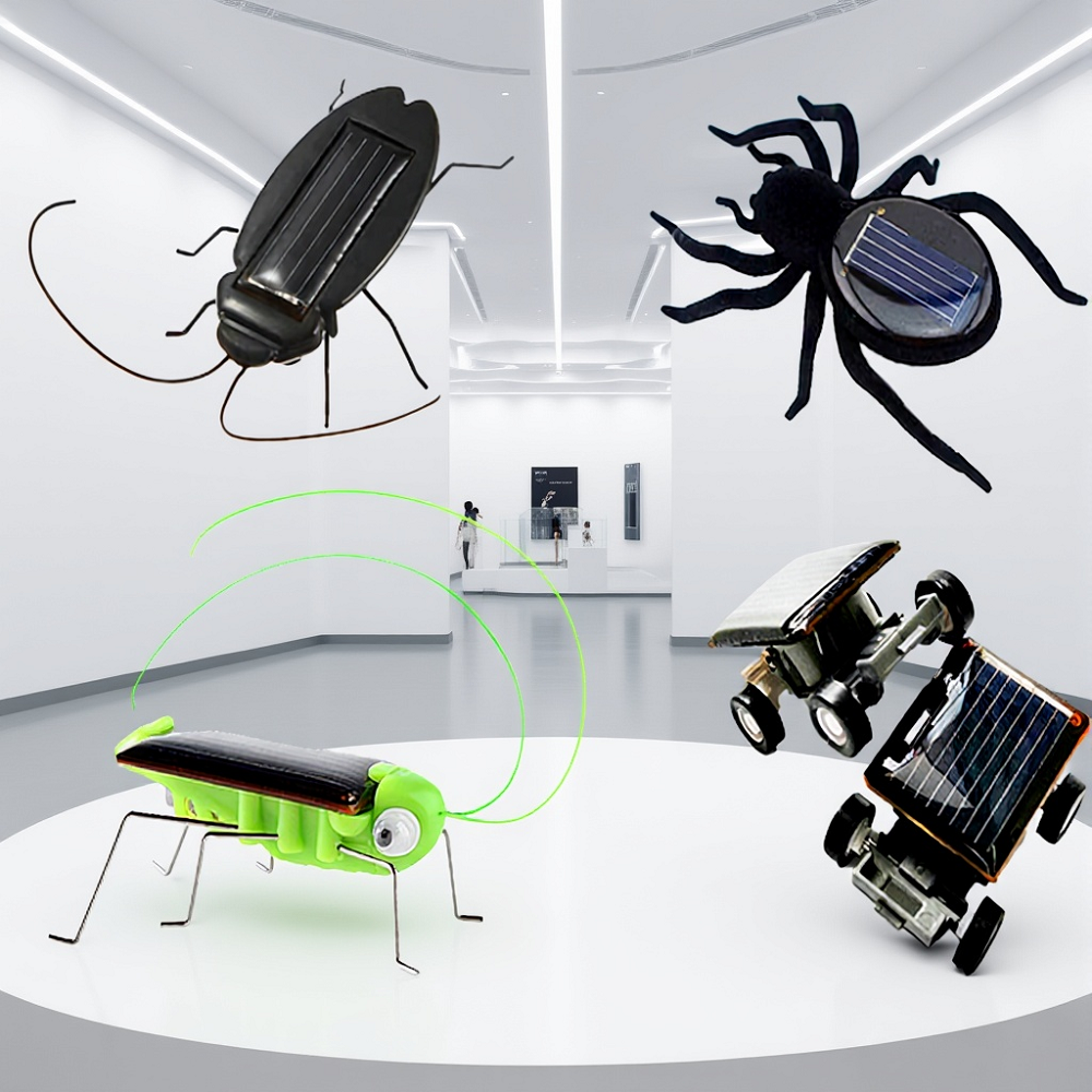 solar powered stem educational toy science experiment kit with moving bug and mini car models