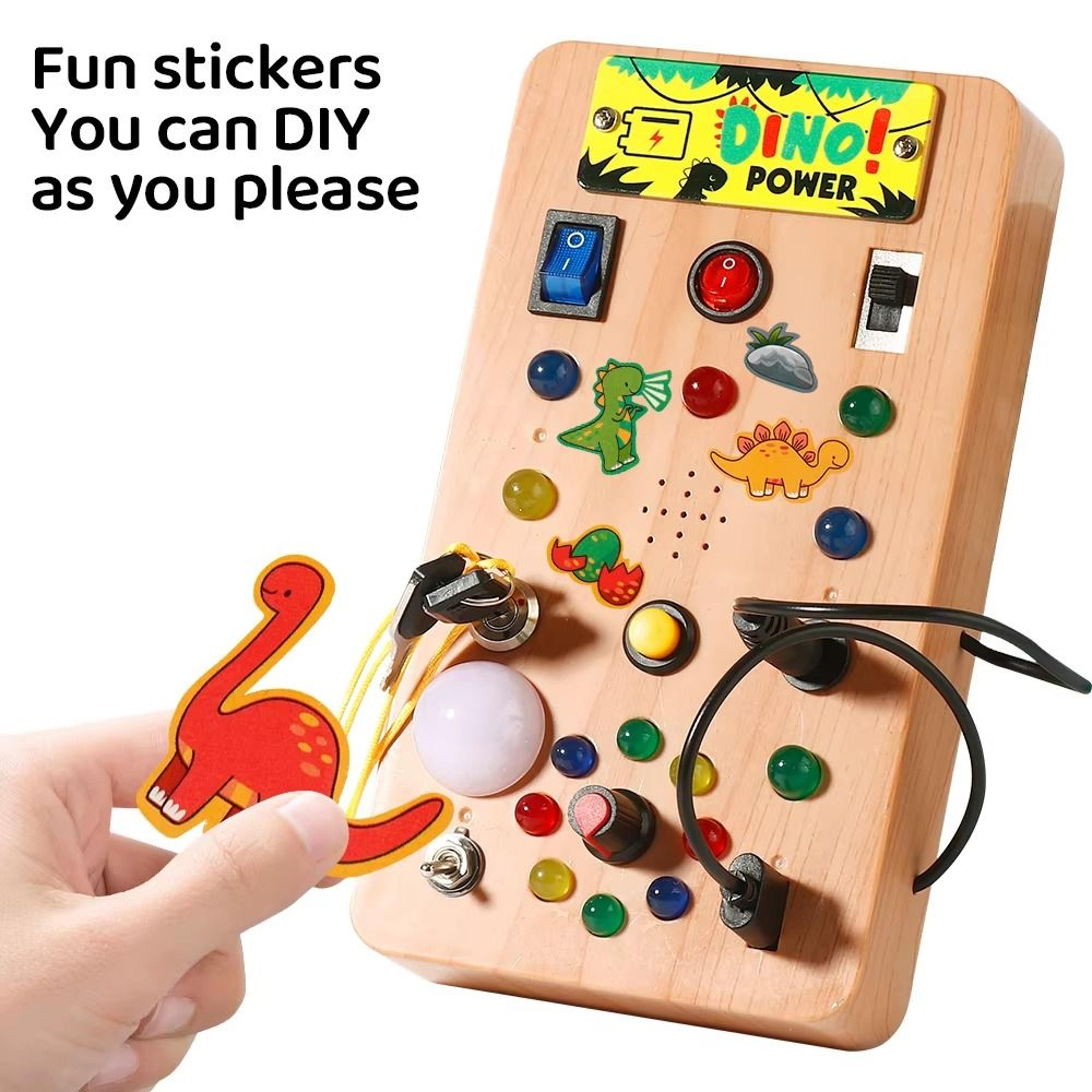 montessori led busy board for toddlers interactive sensory activity learning toy