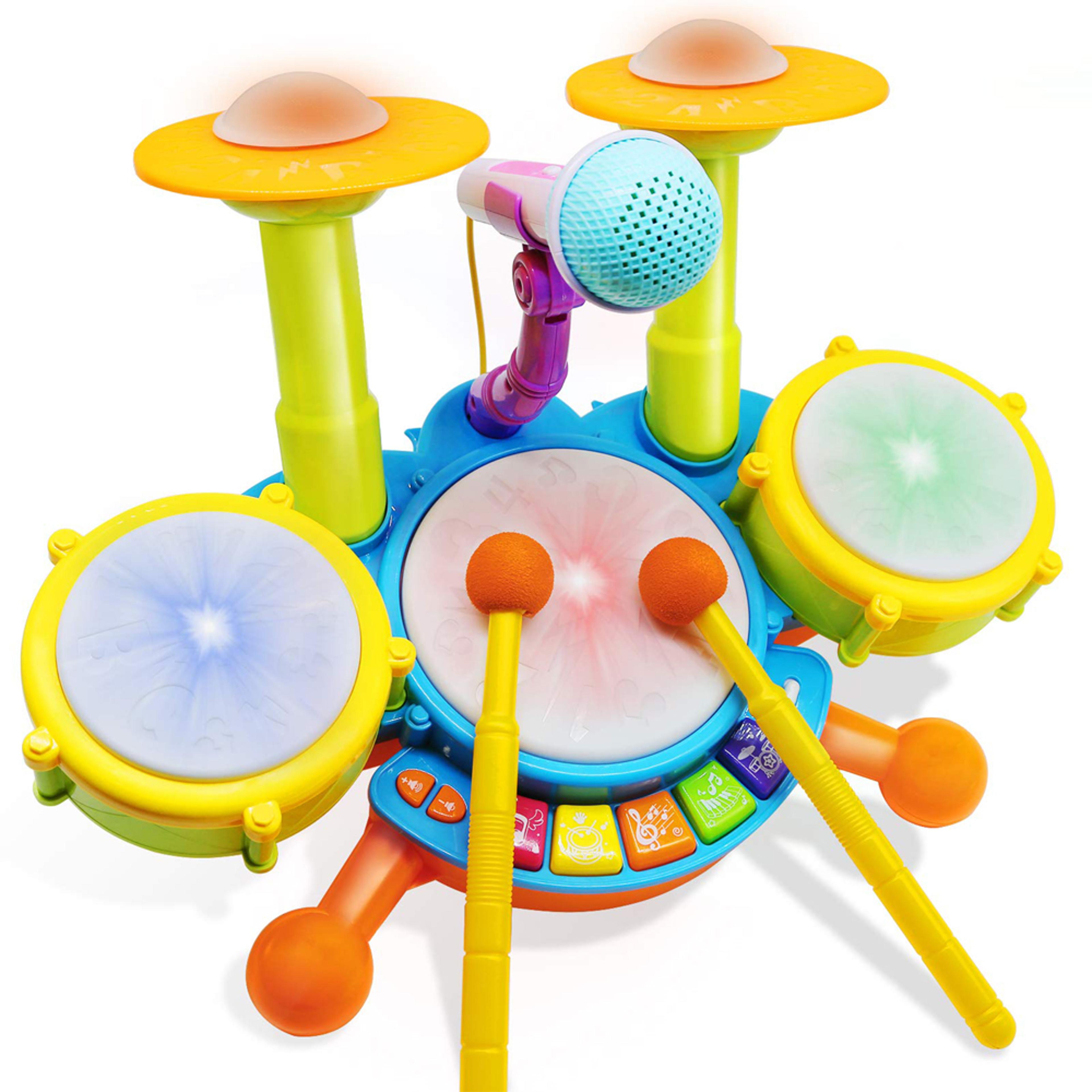 kids drum set with microphone electronic drum kit musical instrument toy for boys and girls