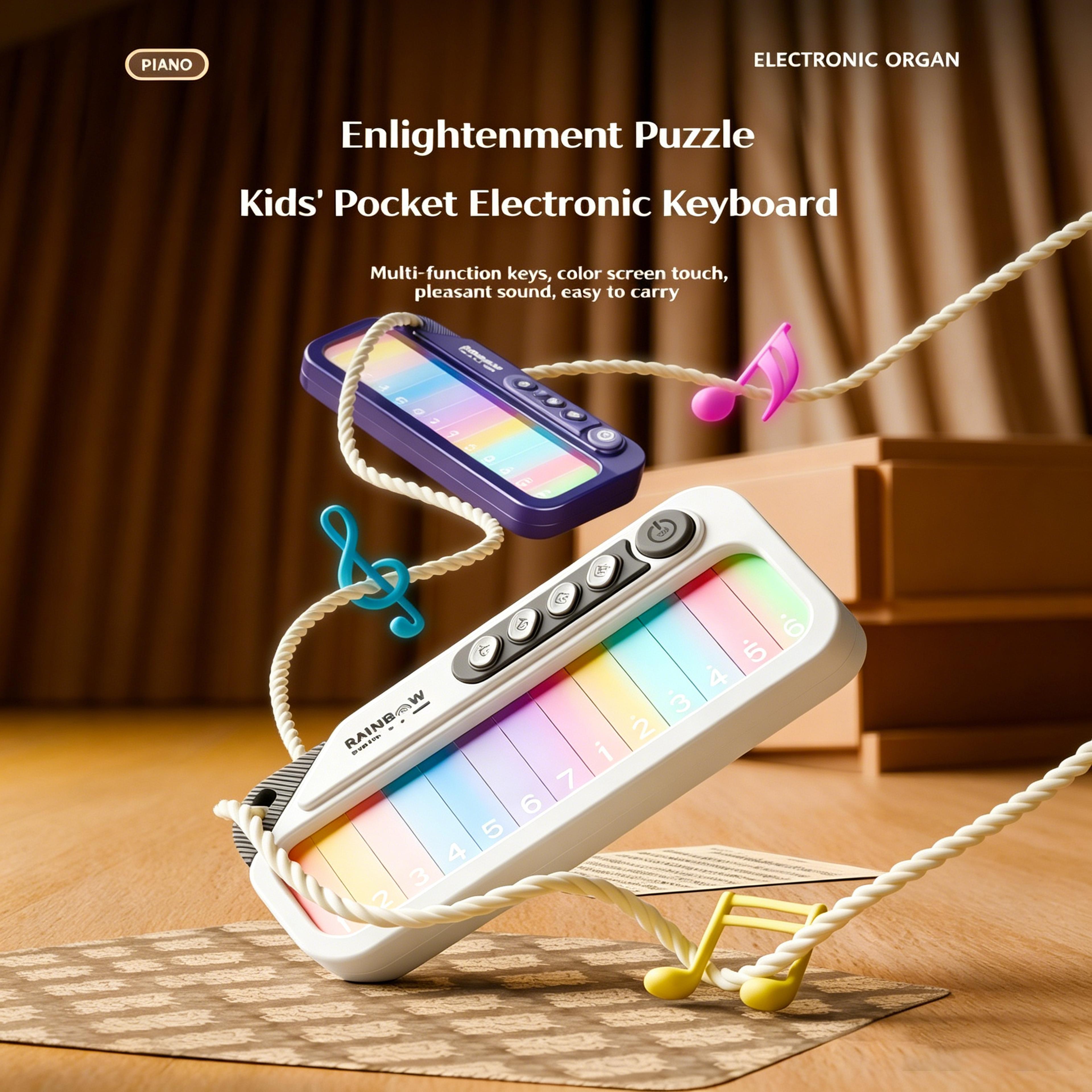 rainbow kids piano keyboard touch light educational music toy for toddlers and preschoolers