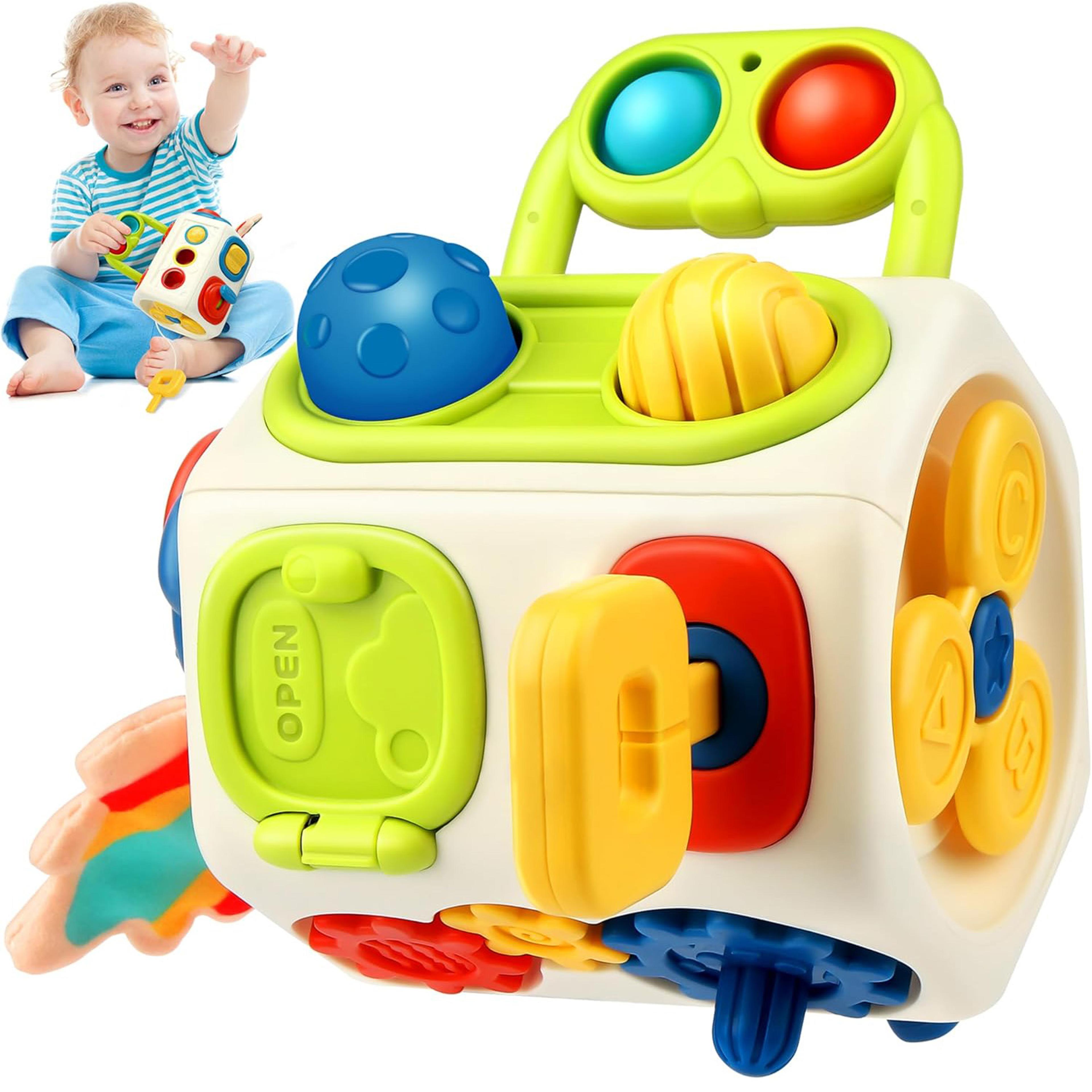 montessori busy cube sensory toy for toddlers educational busy board travel activity cube