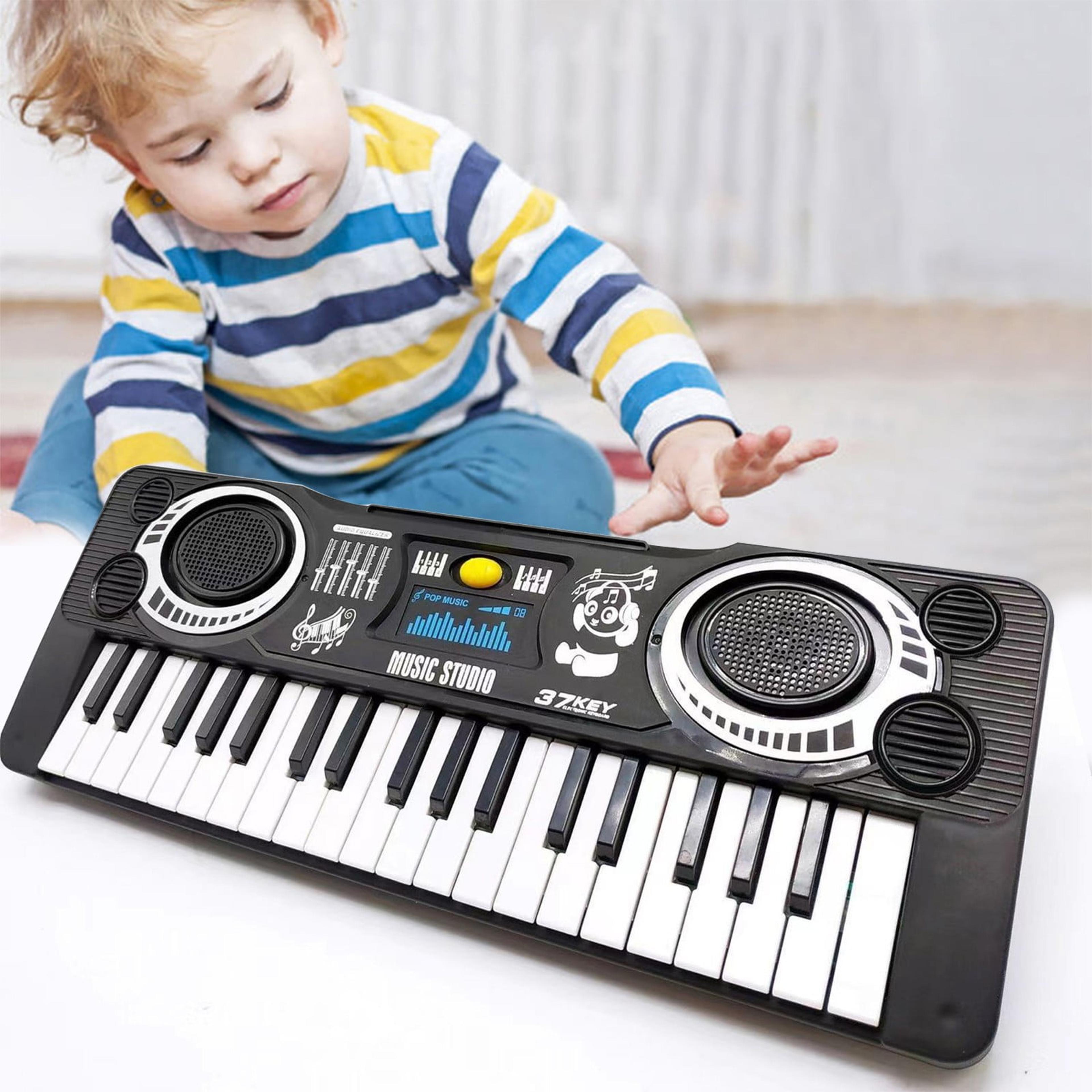 kids piano keyboard portable electric musical toy with microphone for toddlers and beginners