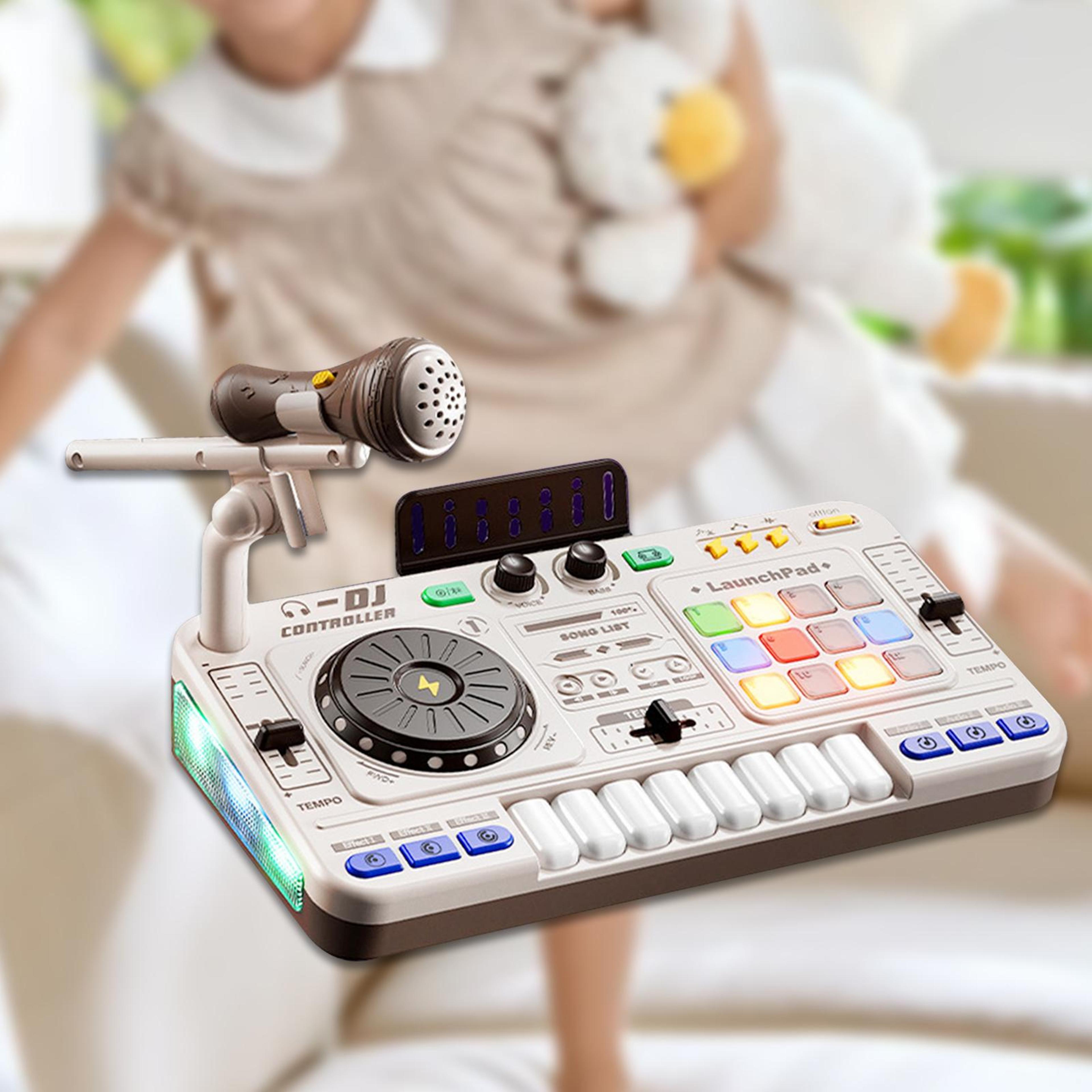 kids dj mixer toy with microphone and lights educational dj music toy for creative play