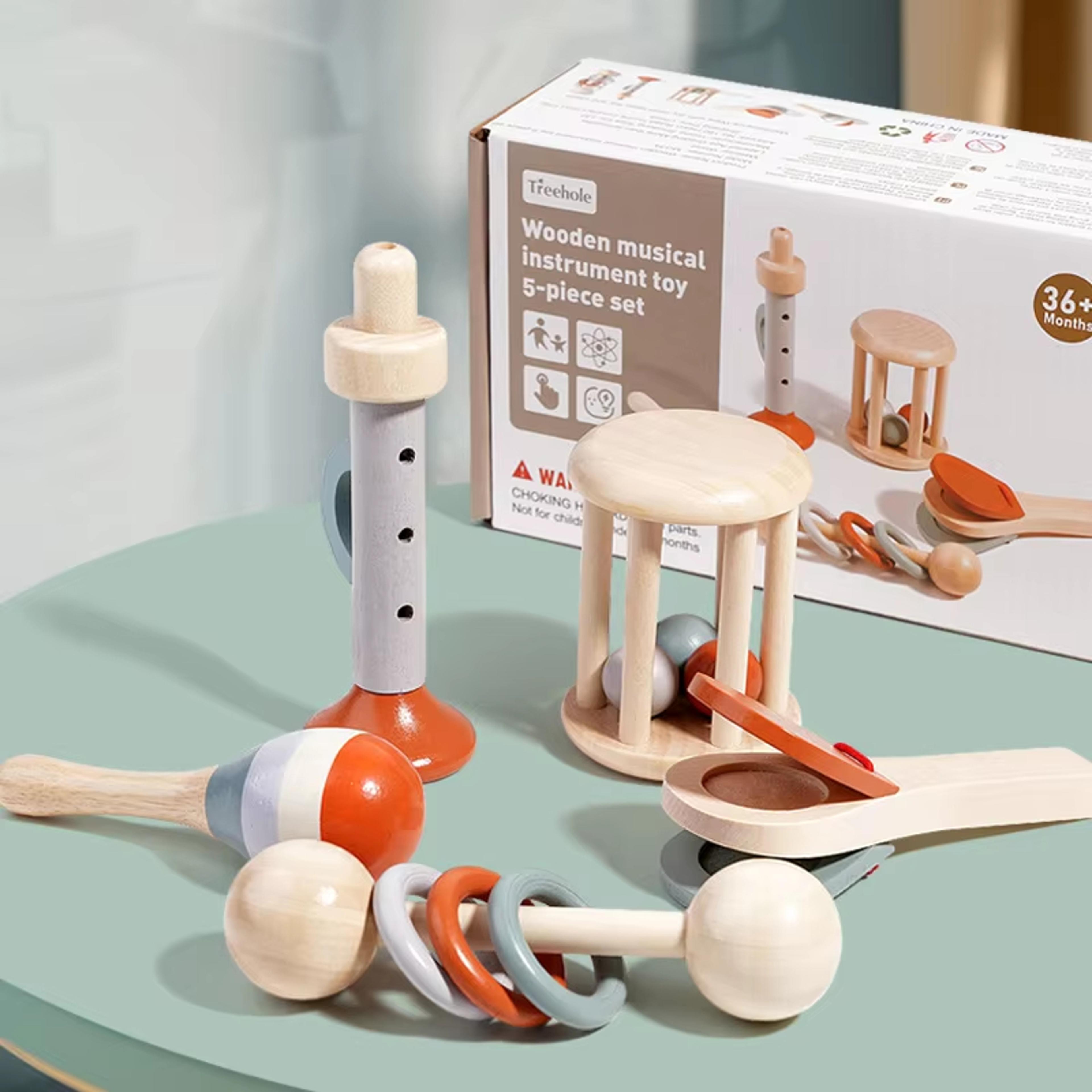 montessori wooden musical instruments set for toddlers – educational music toys for kids ages 2–4