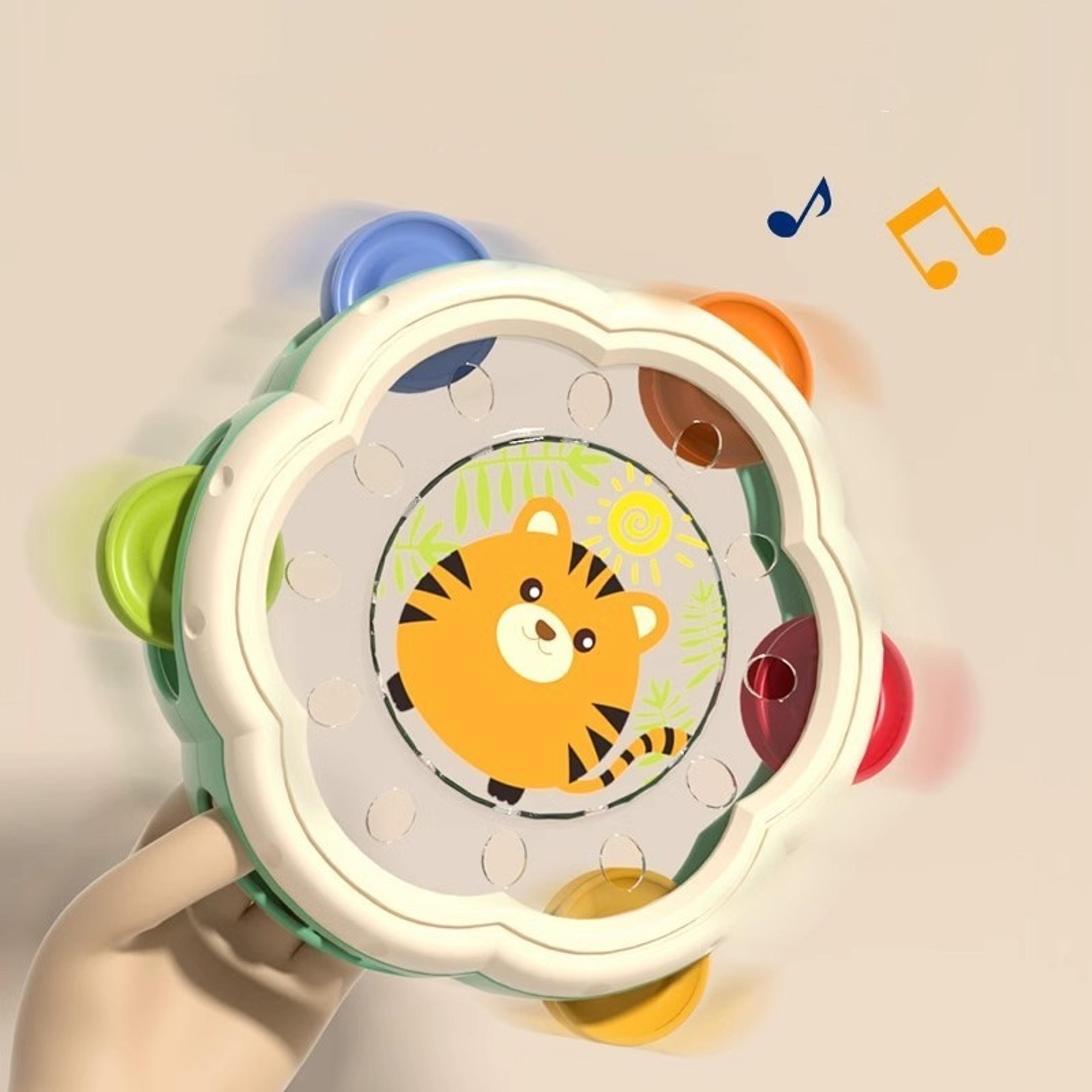 montessori baby musical drum toy interactive sensory learning toy for babies 6-12 months