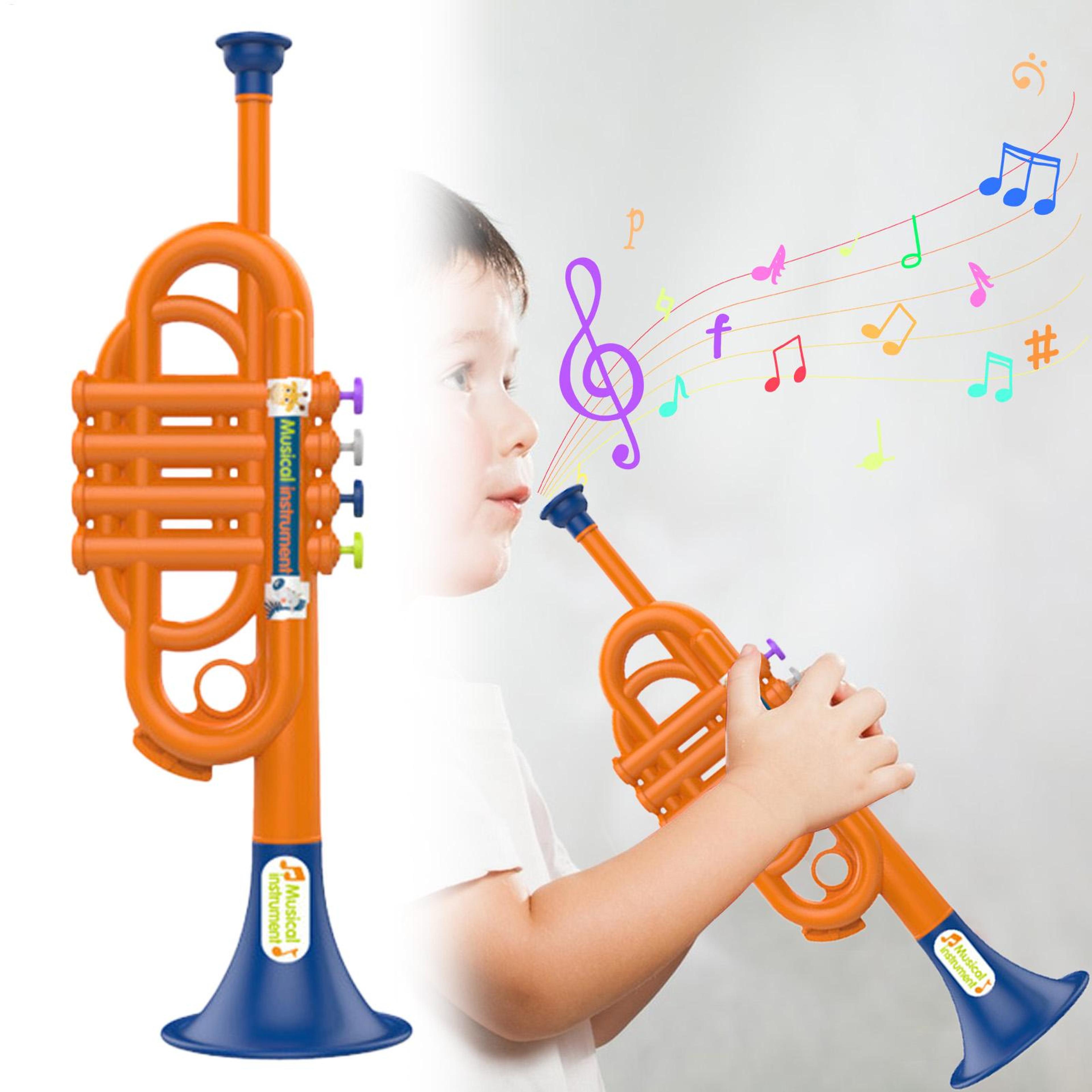 kids musical trumpet toy educational wind instrument for early learning and pretend play