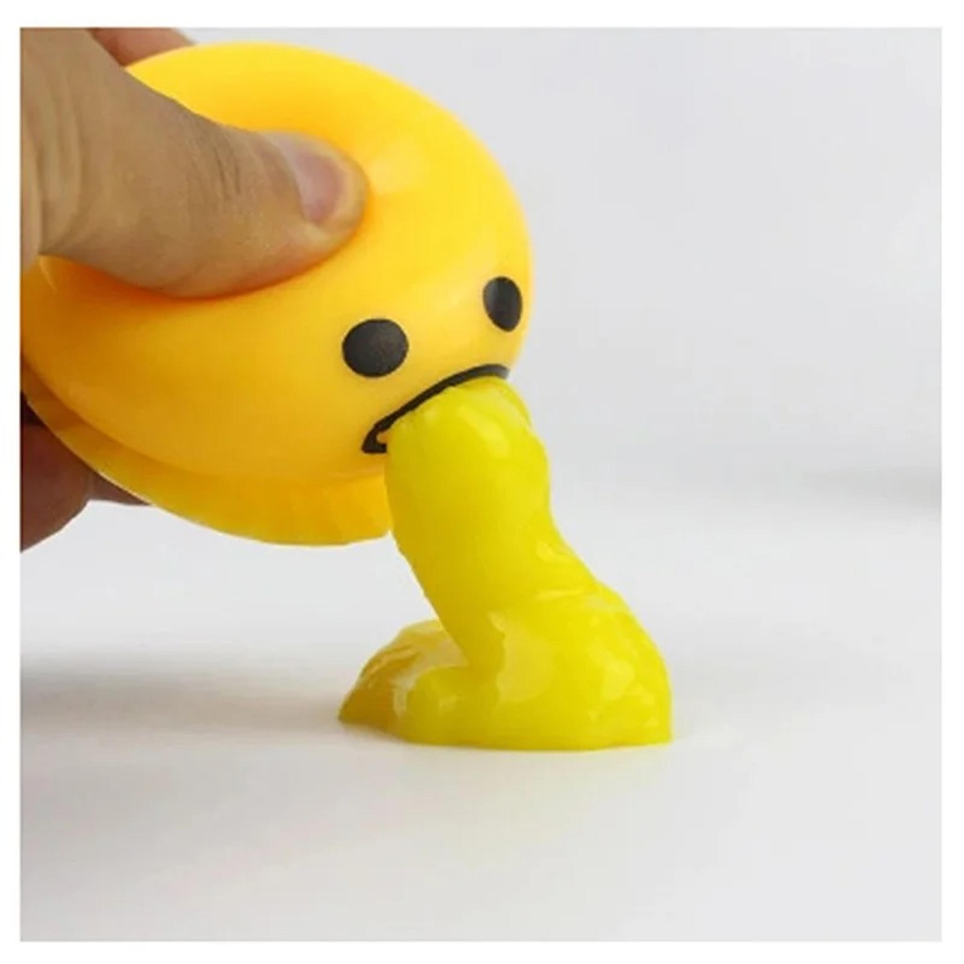 funny vomit stress toy smiley egg yolk prank toy squeeze fidget gift