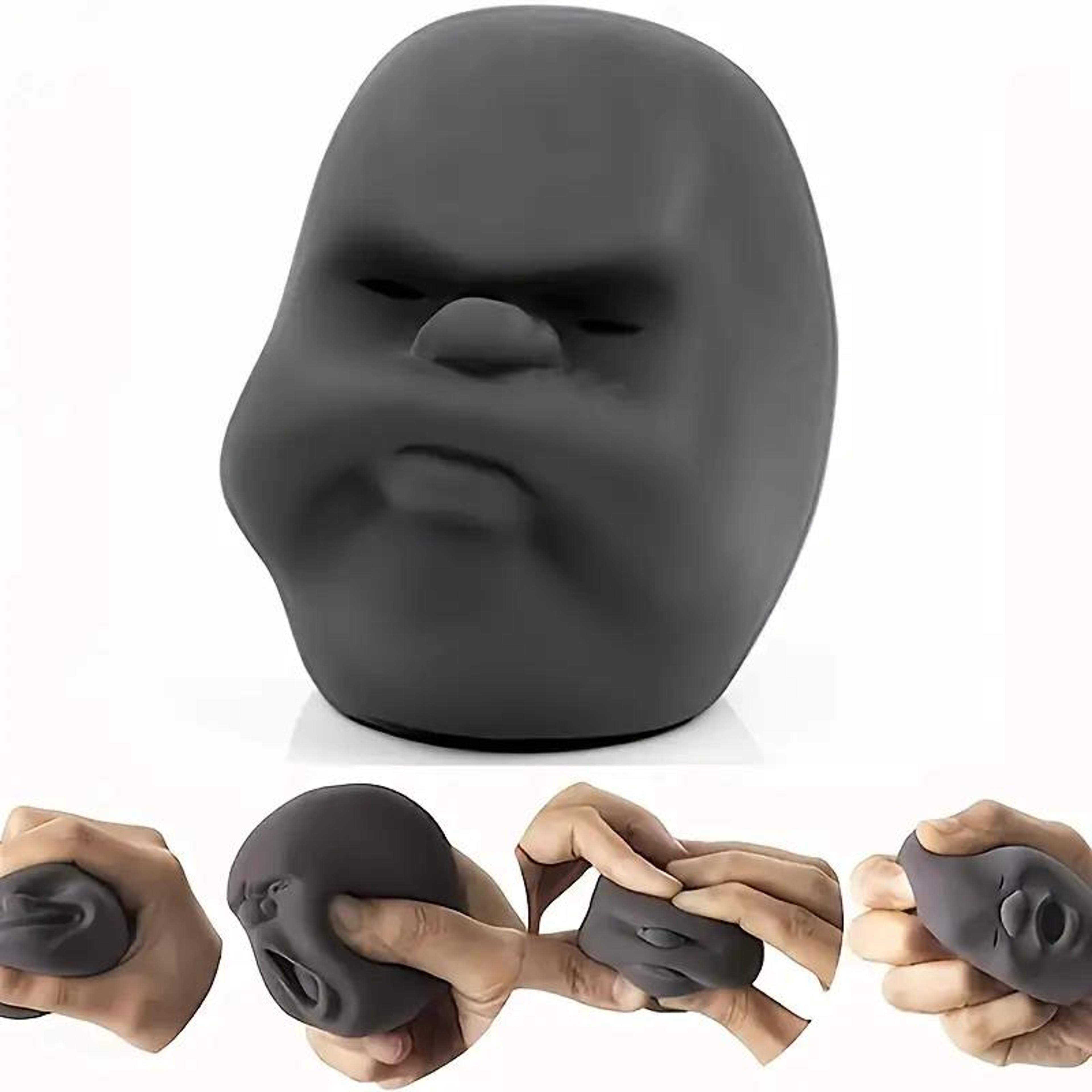 funny human face stress ball soft fidget toy for stress relief, sensory play & hand exercise