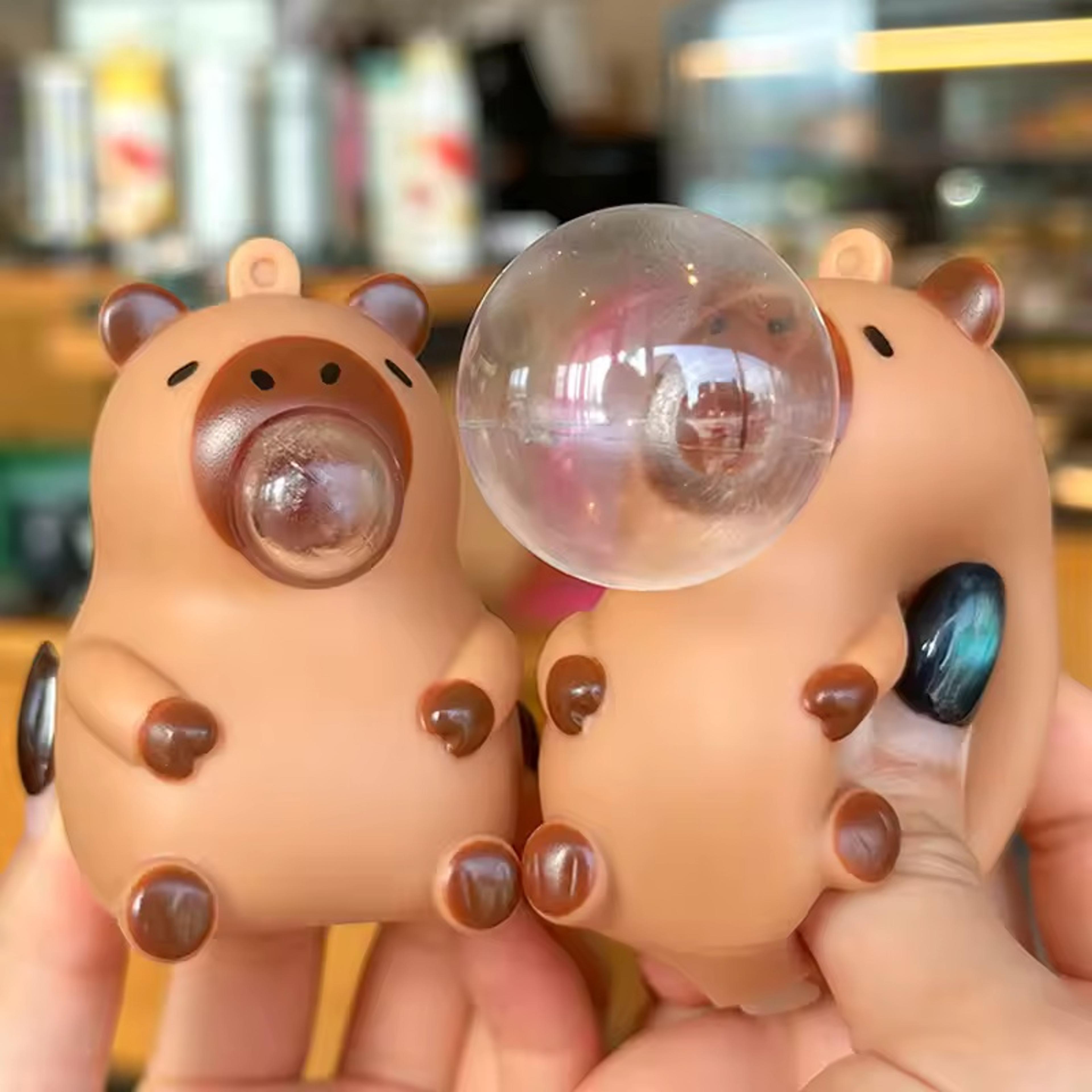 capybara stress relief toy bubble squeeze keychain fidget pendant